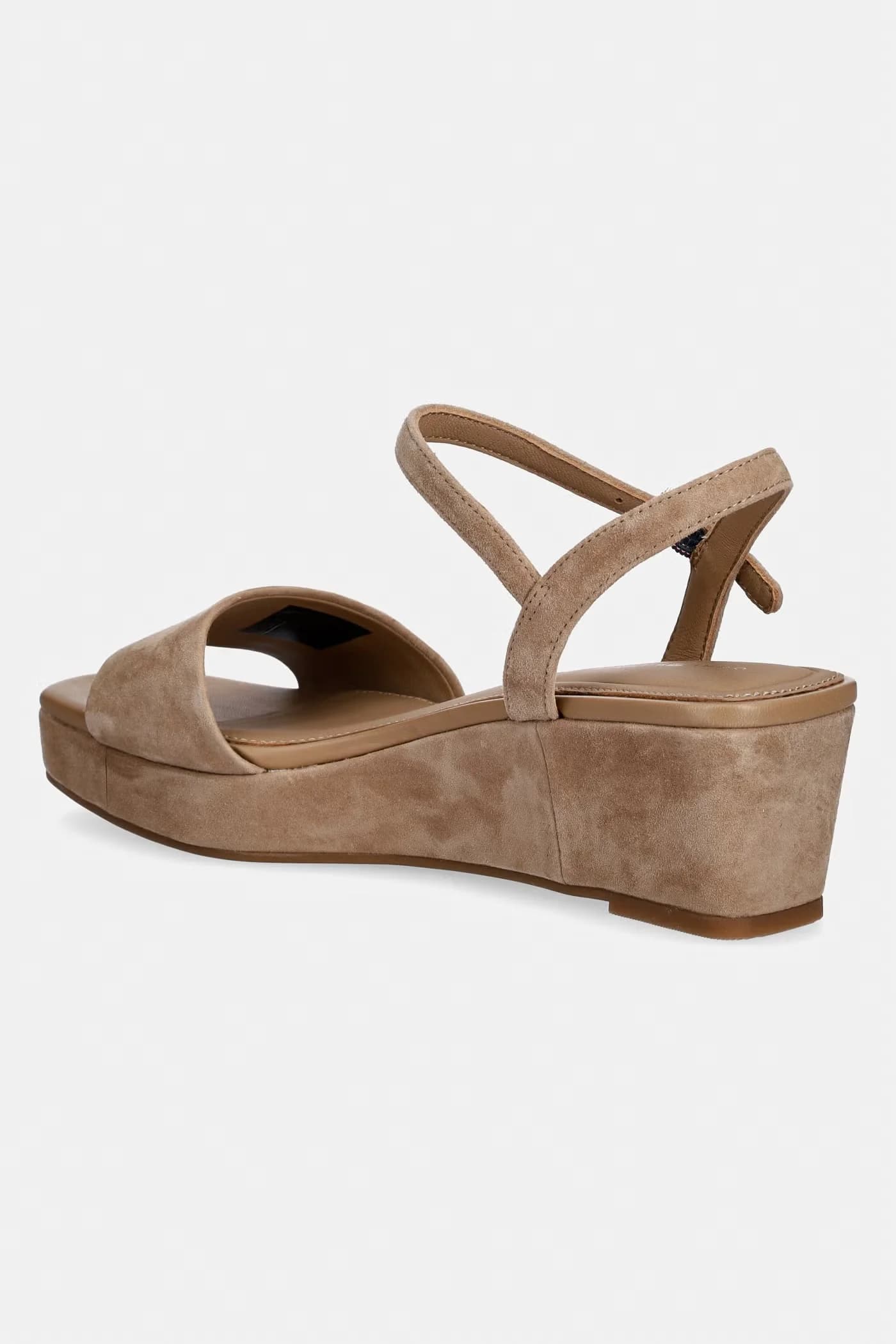 замшевые босоножки на танкетке SUEDE WRAPPED MID WEDGE - фото 3