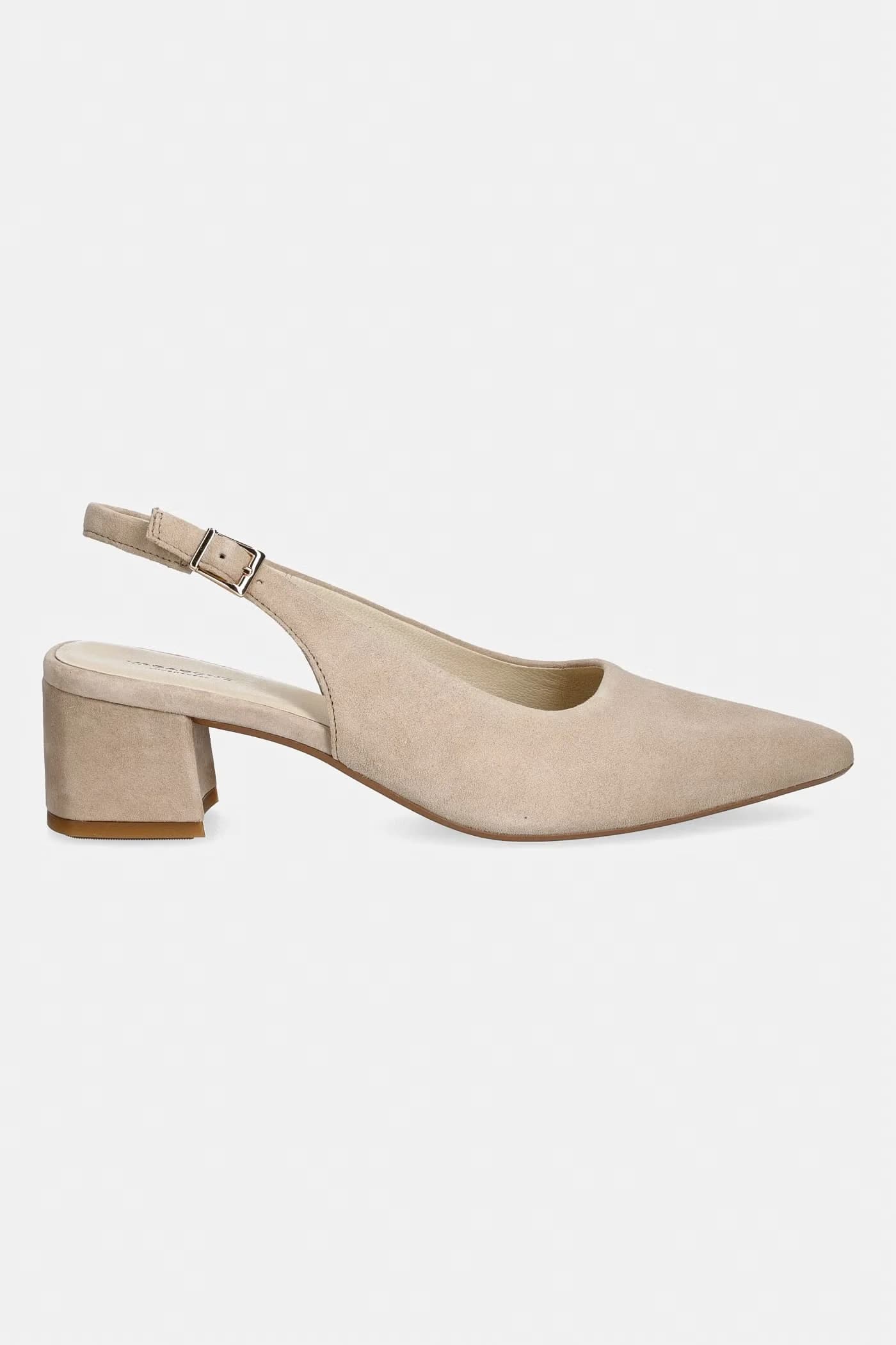 Туфли-лодочки MARTA из нубука с открытой пяткой. - фото 2