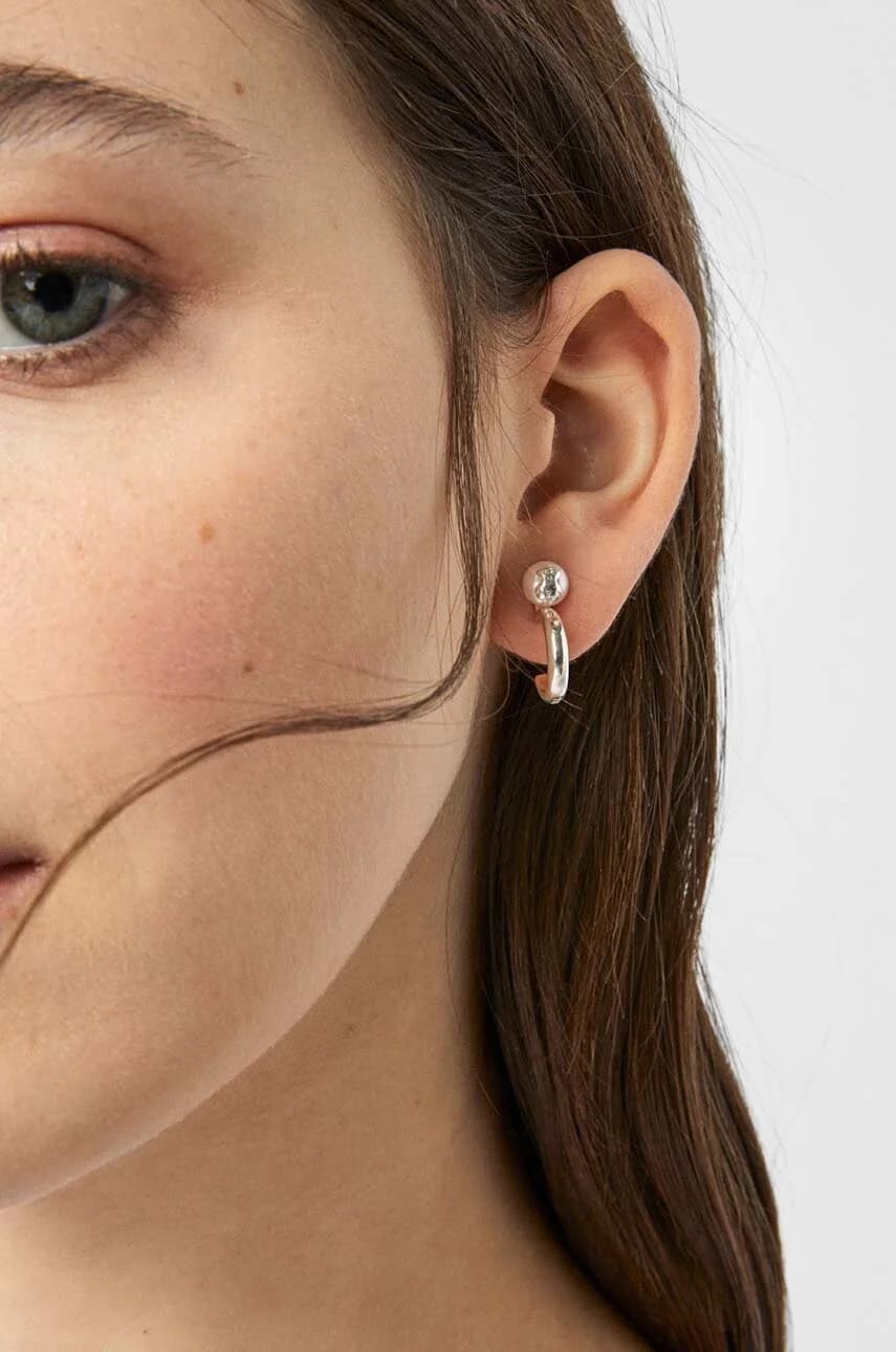 Серебряные серьги Icon Pearl с жемчугом - фото 4