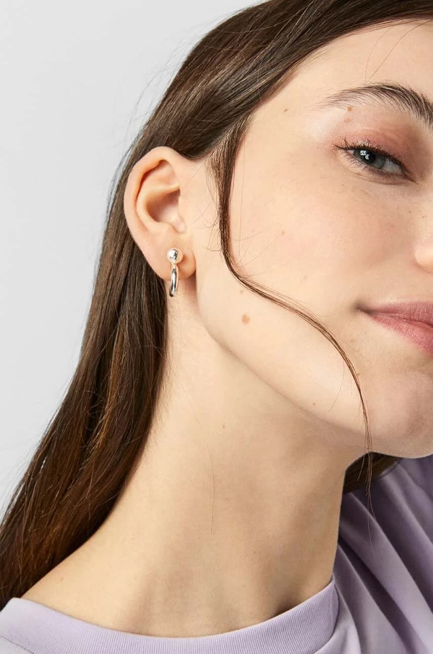 Серебряные серьги Icon Pearl с жемчугом - фото 5