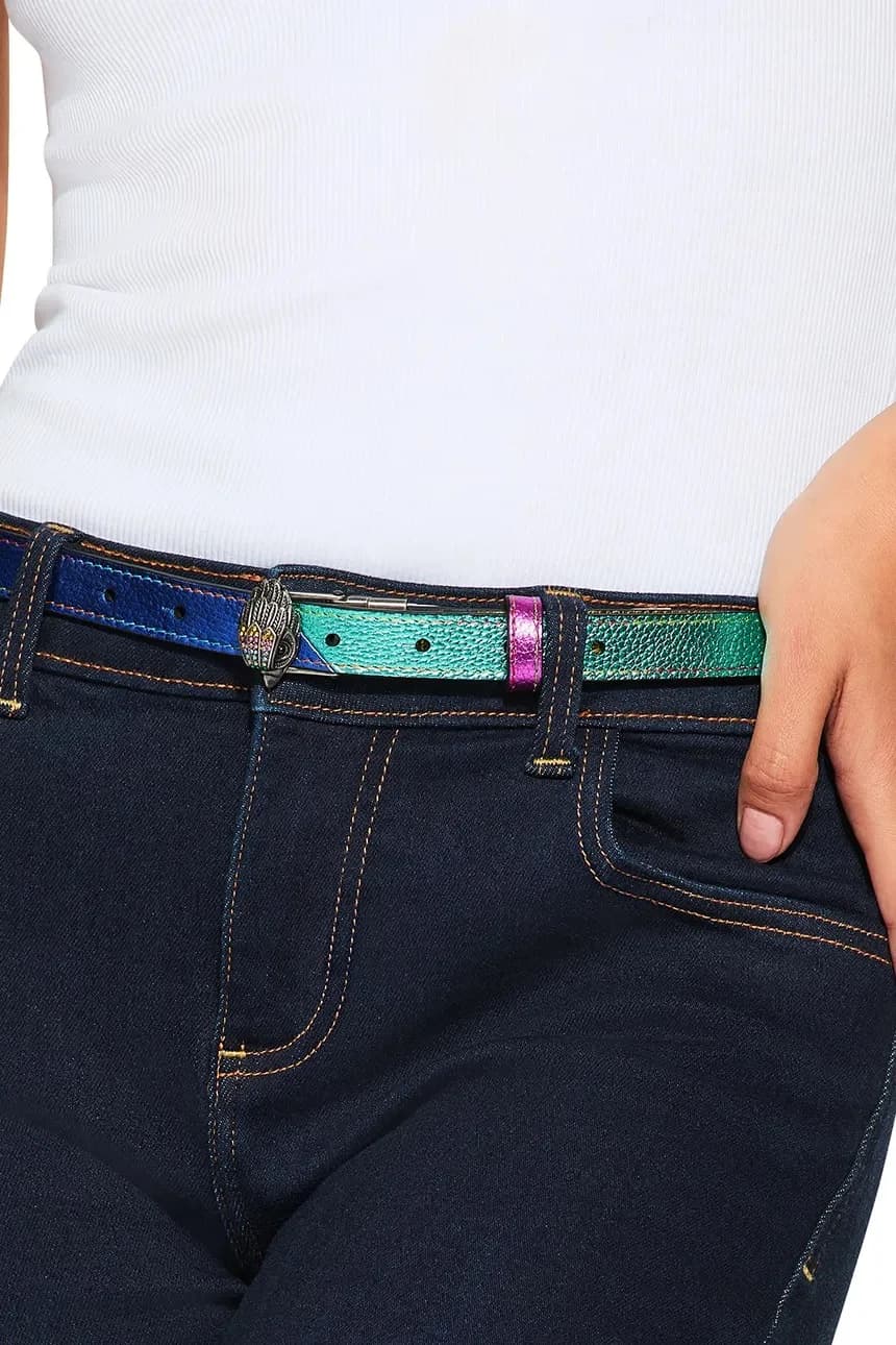 Женский кожаный двусторонний ремень Eagle - фото 6