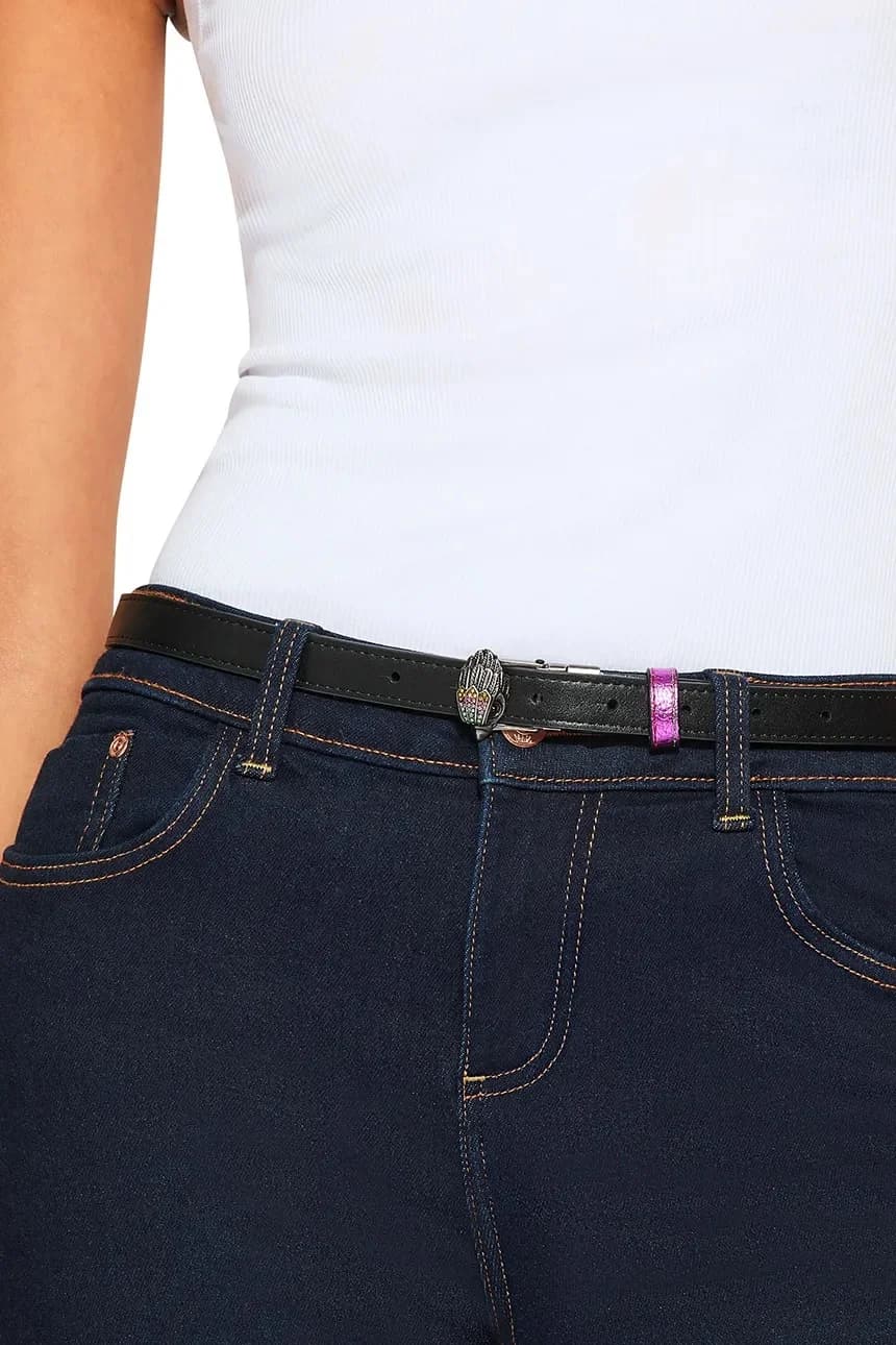 Женский кожаный двусторонний ремень Eagle - фото 7