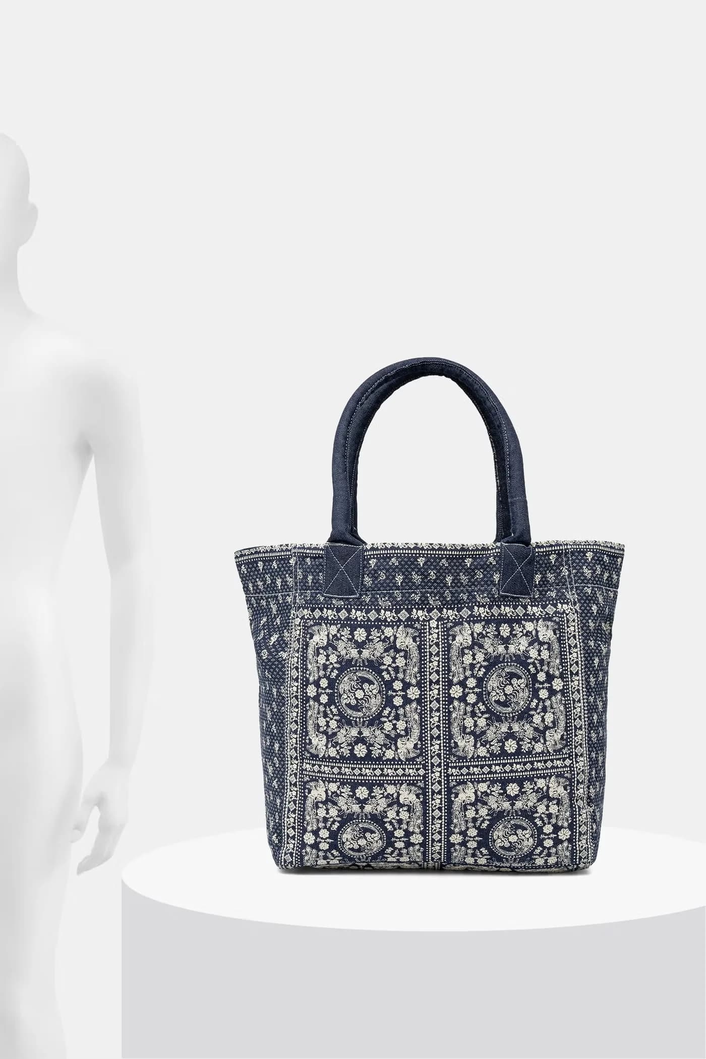 Женская джинсовая сумка-шоппер - фото 11