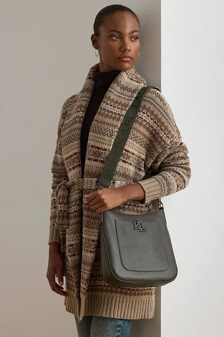 Женская кожаная сумка через плечо - фото 6