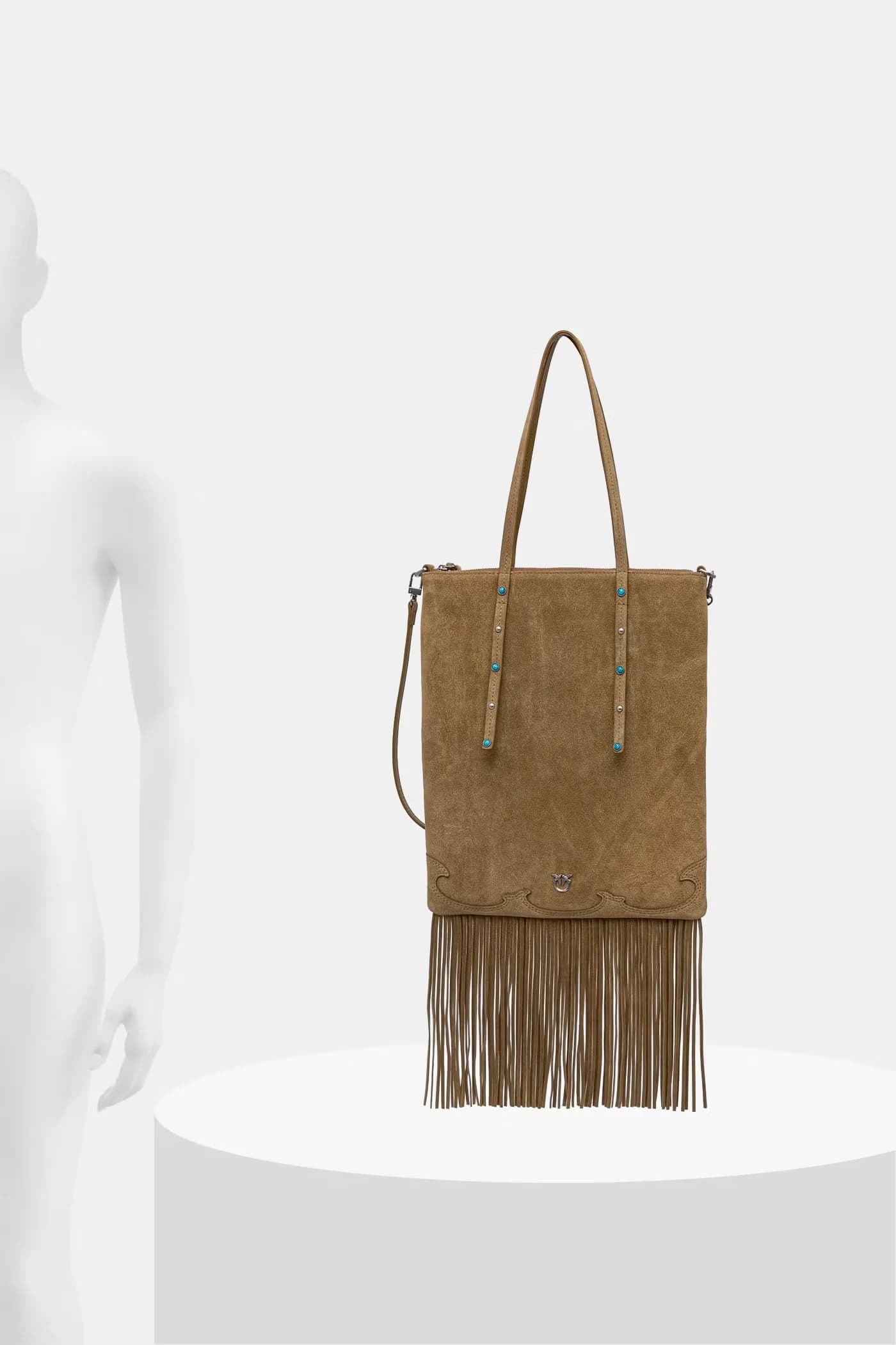 Женская замшевая сумка через плечо - фото 7