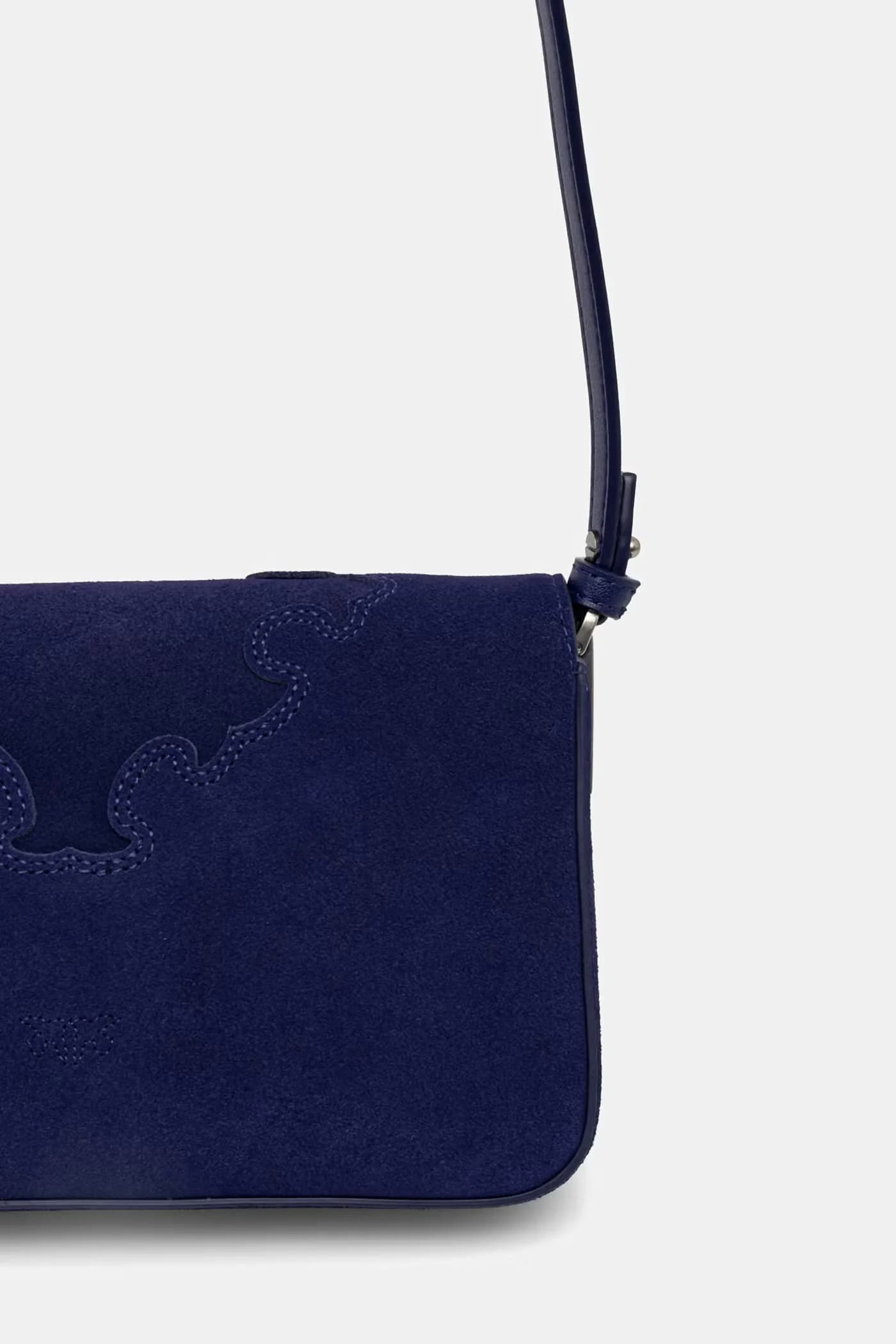 Женская замшевая сумка через плечо - фото 4