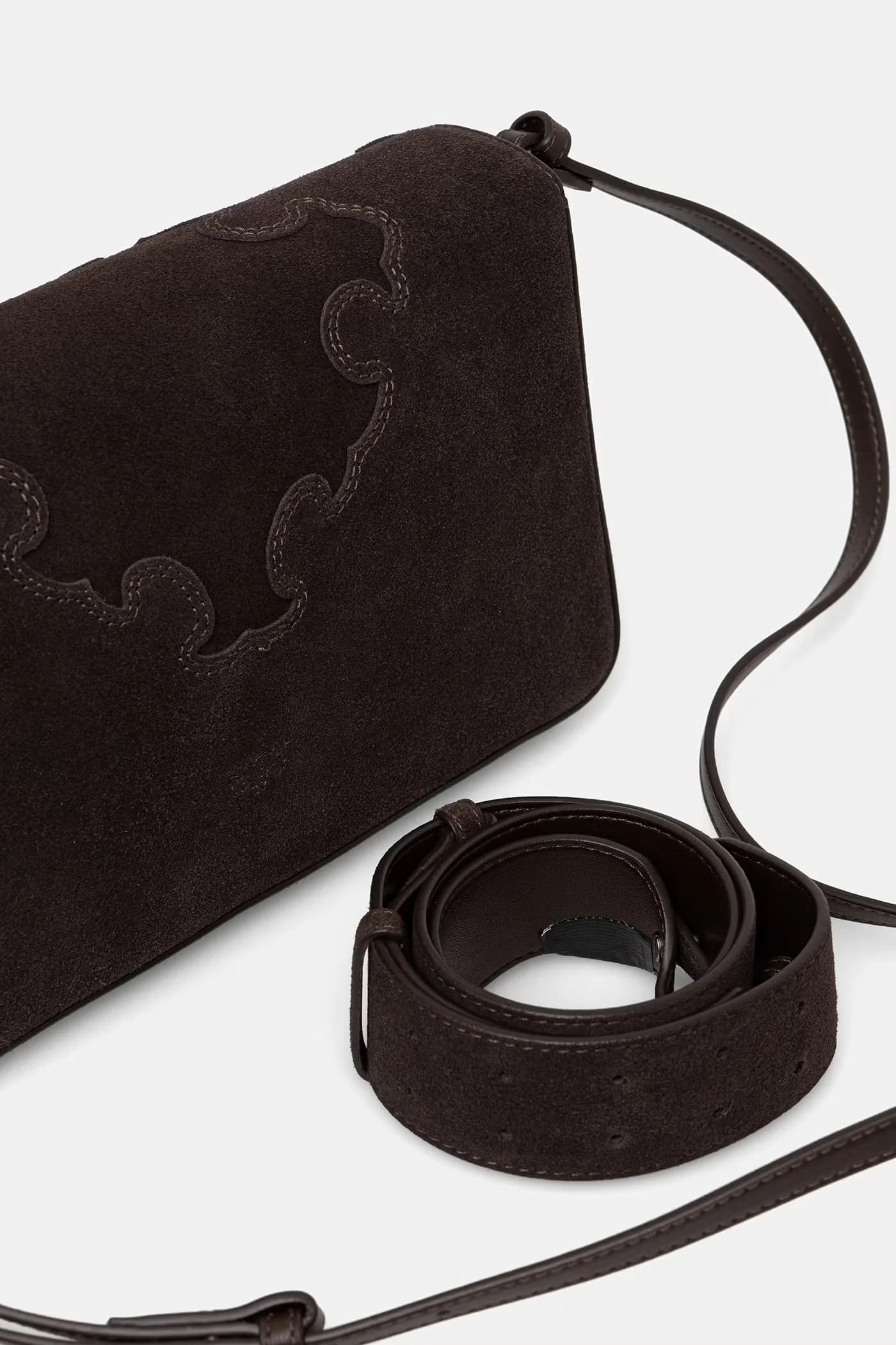 Женская замшевая сумка через плечо - фото 9