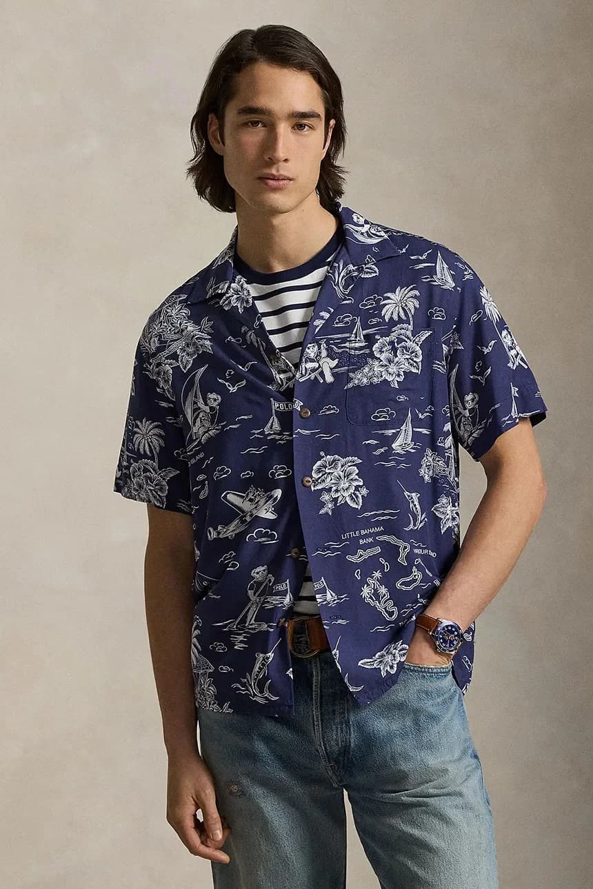 Мужская рубашка из вискозы