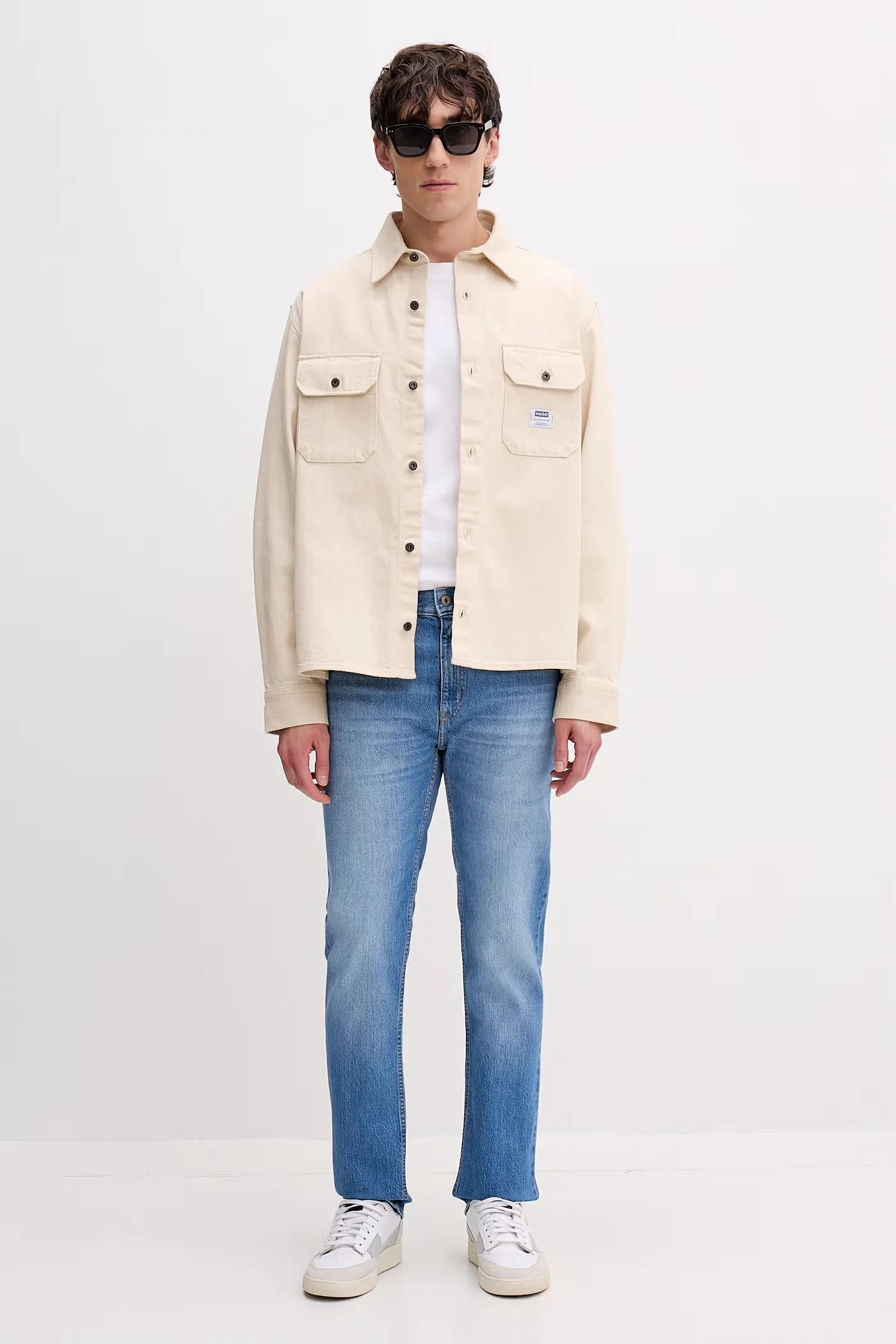 HUGO Ekynone синяя мужская джинсовая рубашка - фото 3