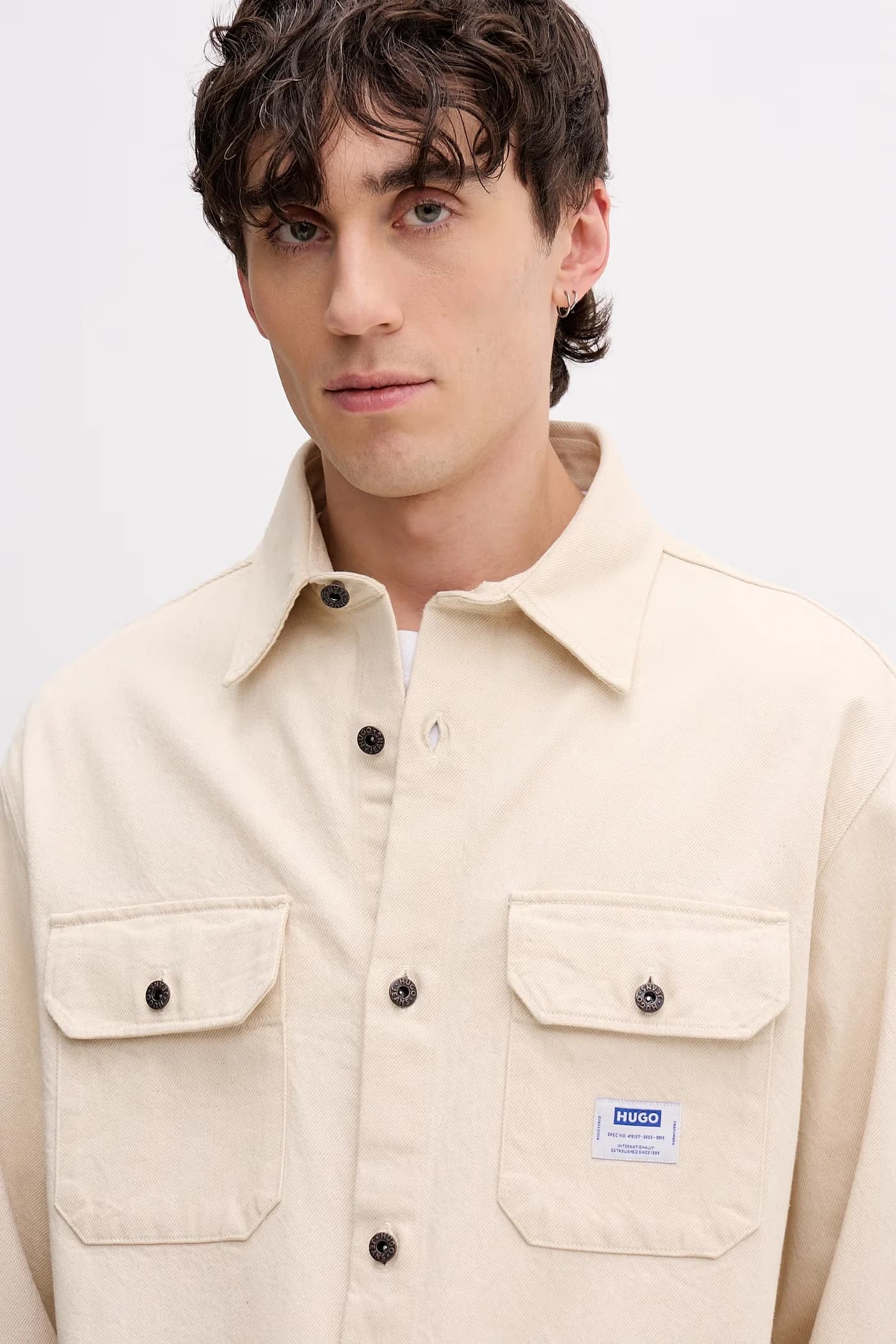 HUGO Ekynone синяя мужская джинсовая рубашка - фото 7