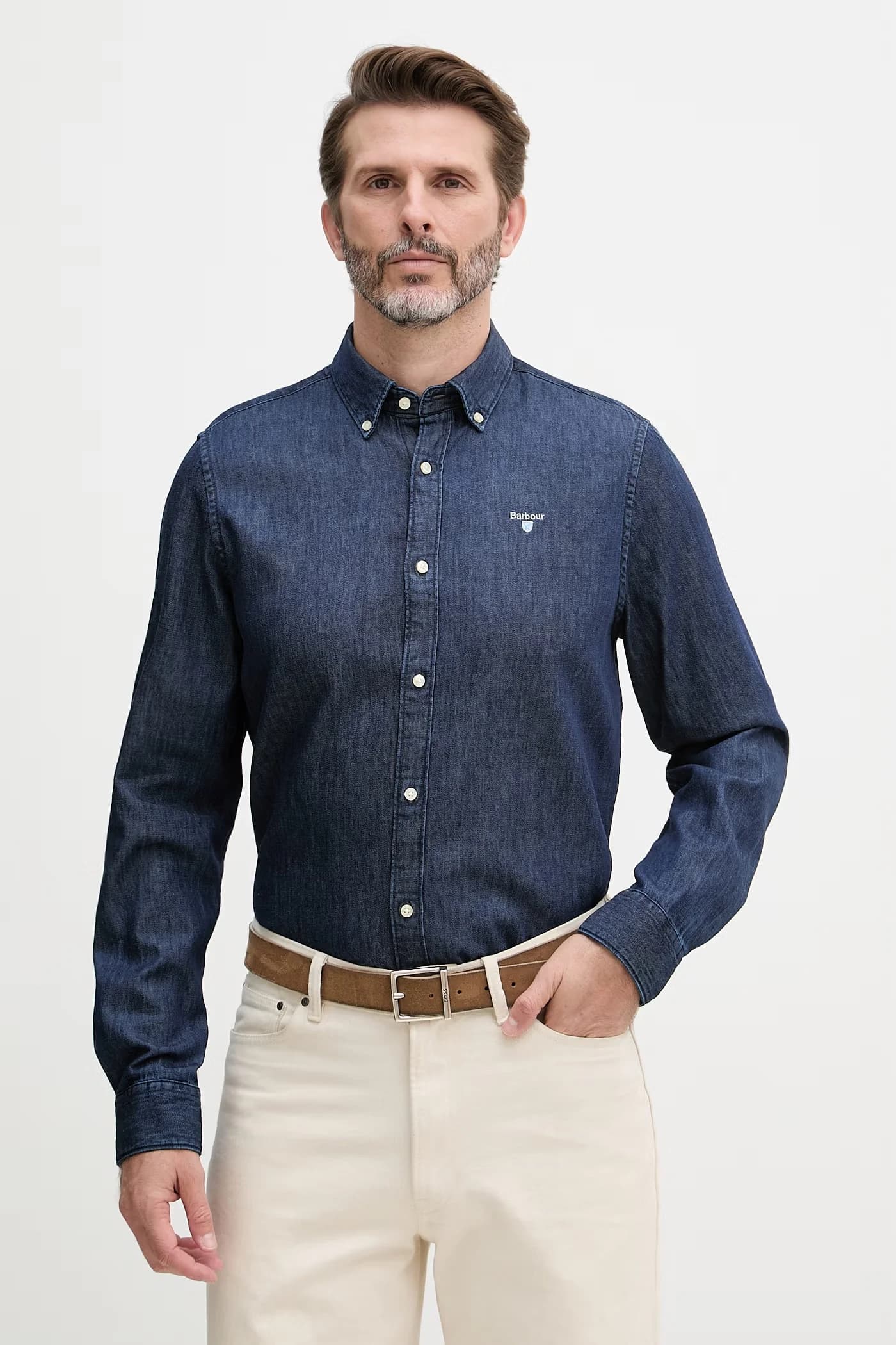 Мужская джинсовая рубашка