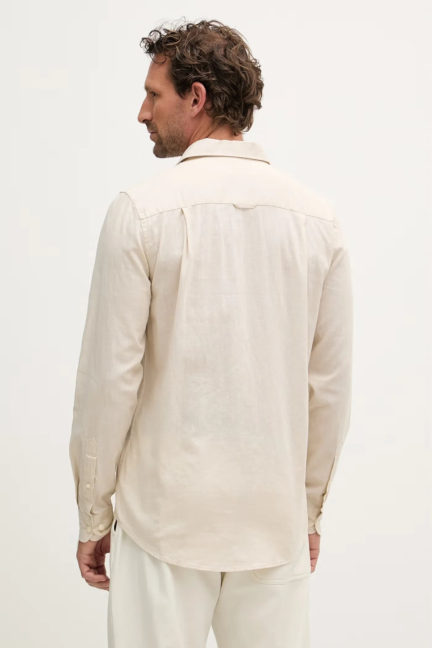 Мужская рубашка сафари из льна LINEN BLEND LS - фото 3