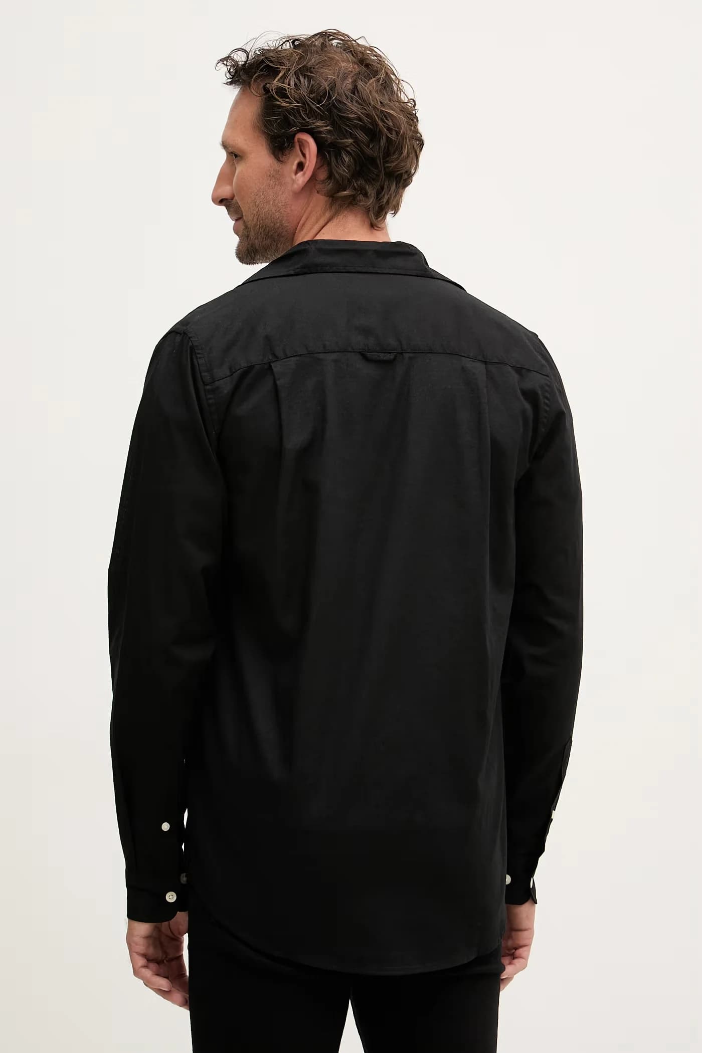 Мужская рубашка сафари из льна LINEN BLEND LS - фото 3