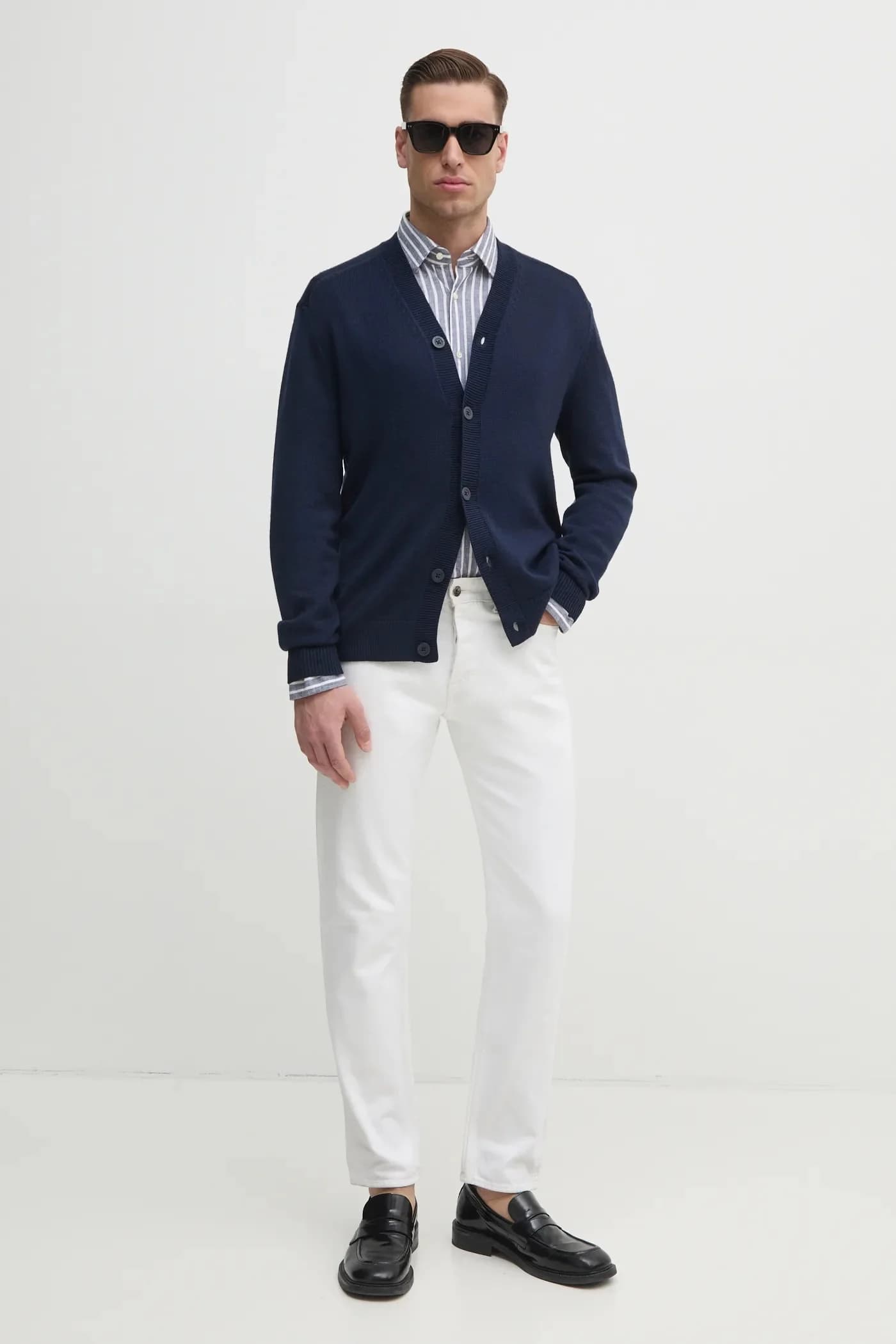 Рубашка из смесового льна - фото 2