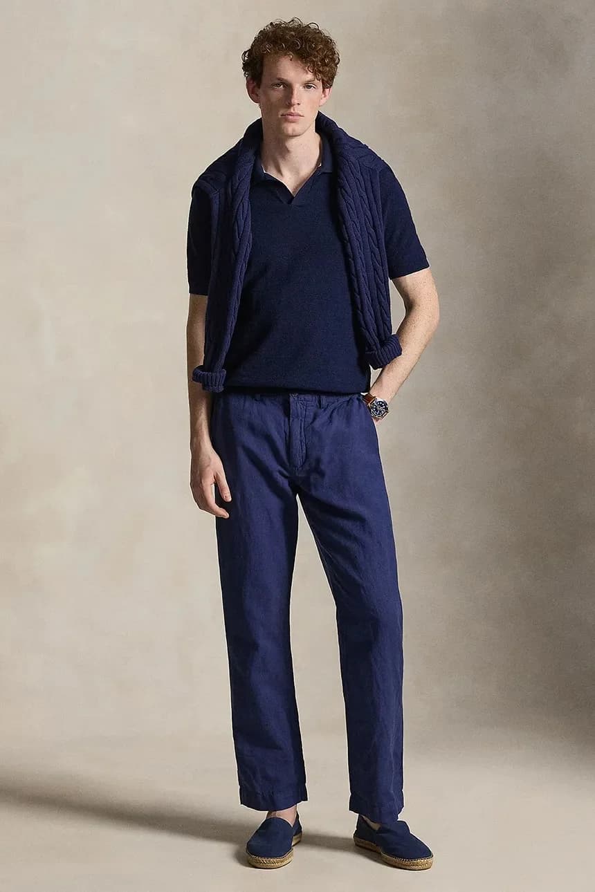 Мужские льняные брюки - фото 5