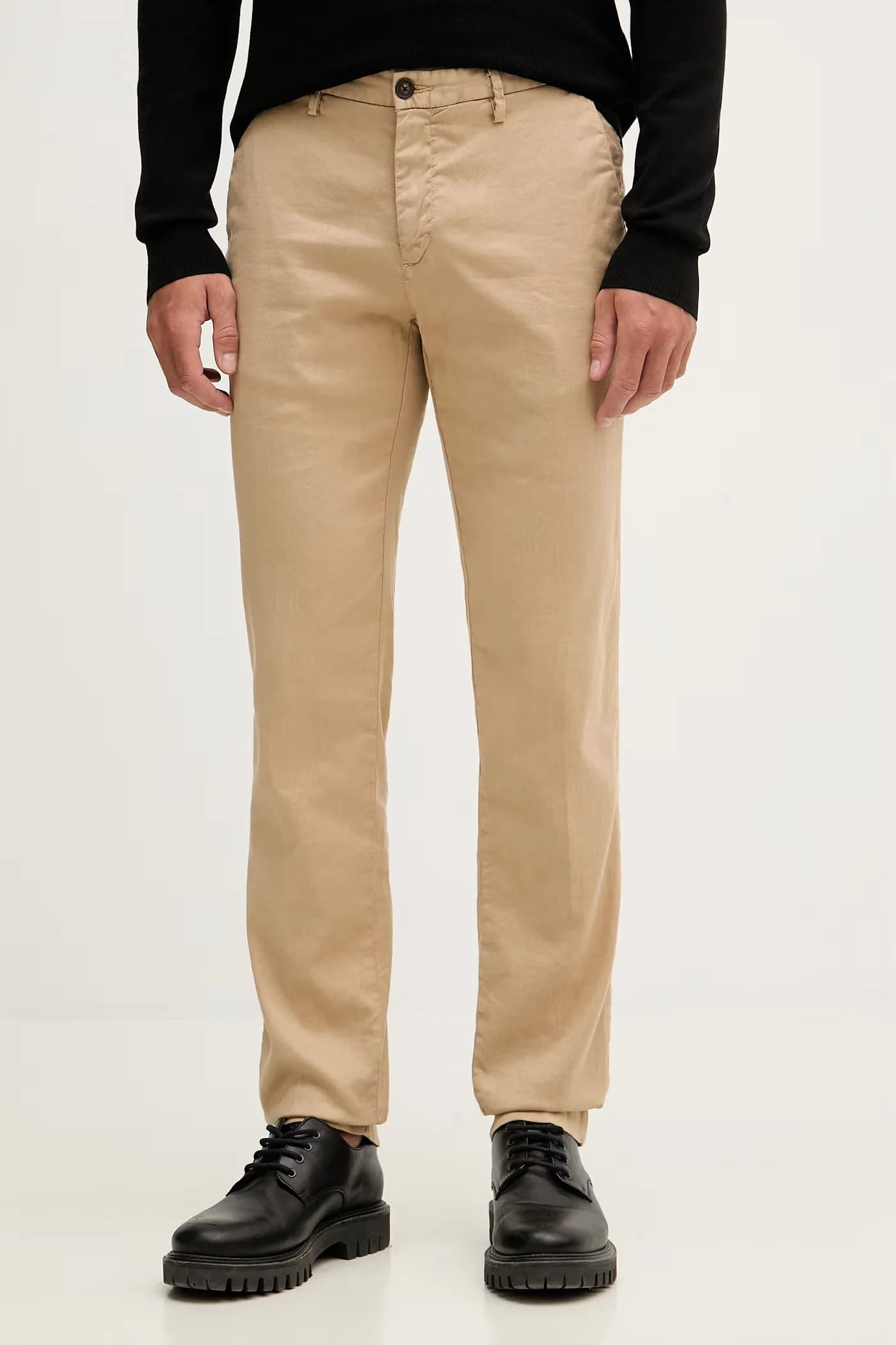 Обычные мужские брюки из смесового льна
