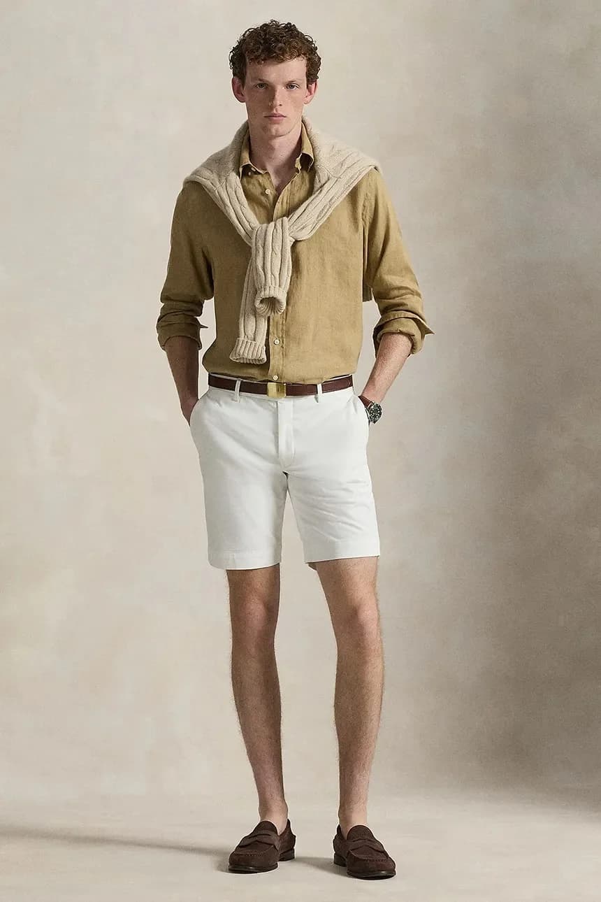 Мужские хлопковые шорты-чиносы - фото 5