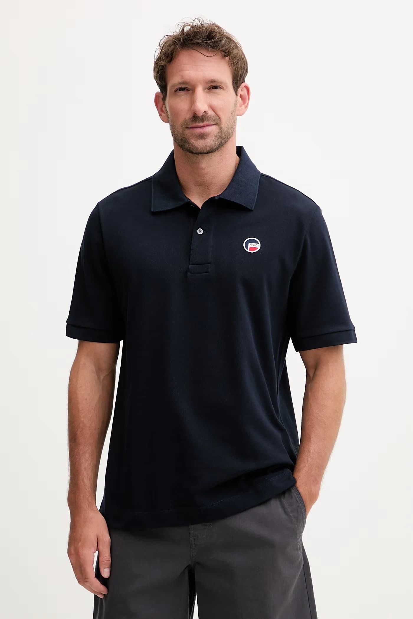 GERLO мужская рубашка-поло из хлопка