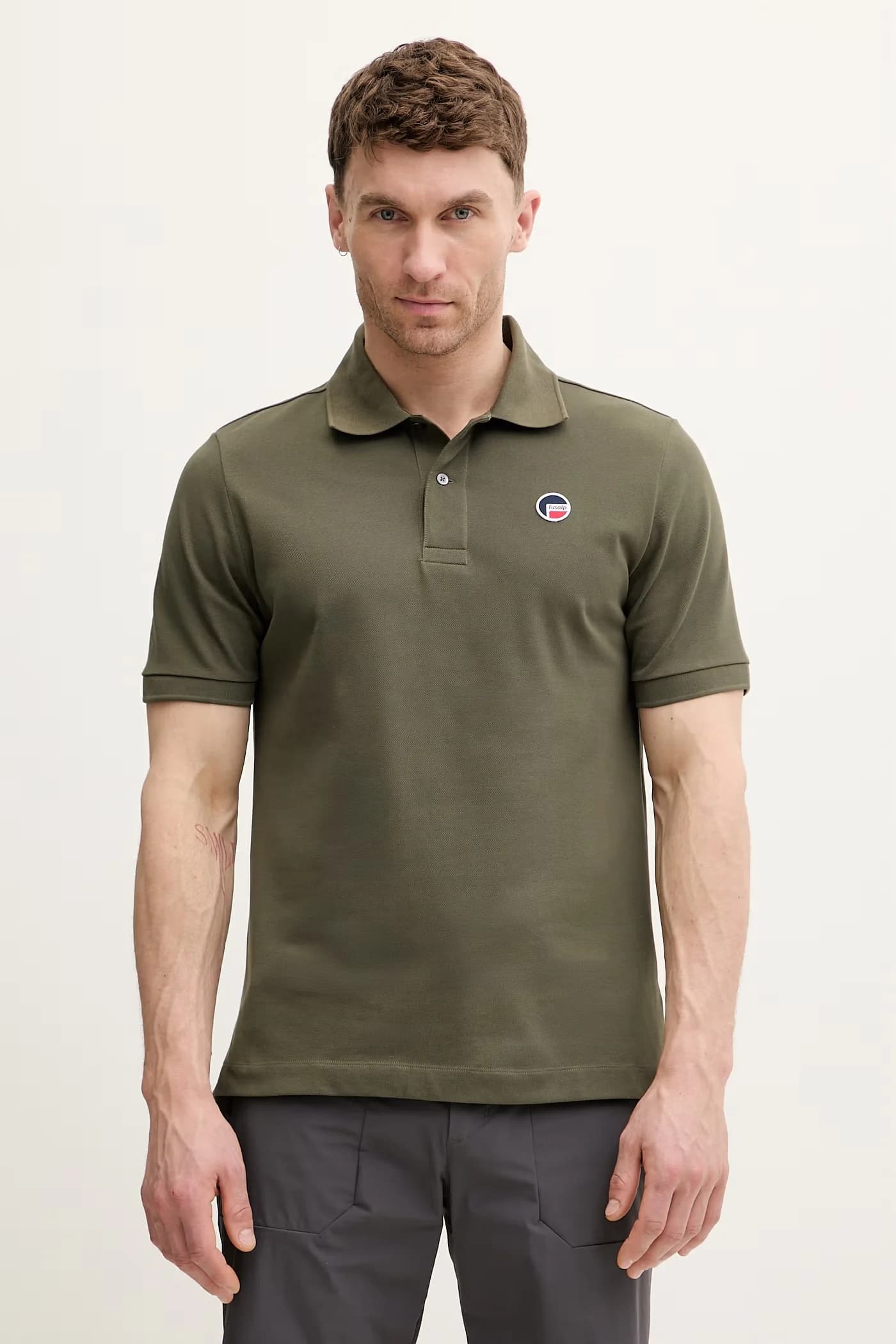 GERLO мужская рубашка-поло из хлопка