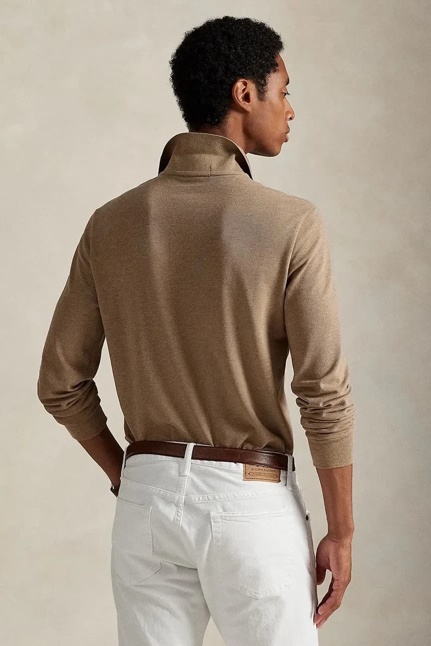 Хлопковая рубашка с длинным рукавом - фото 2