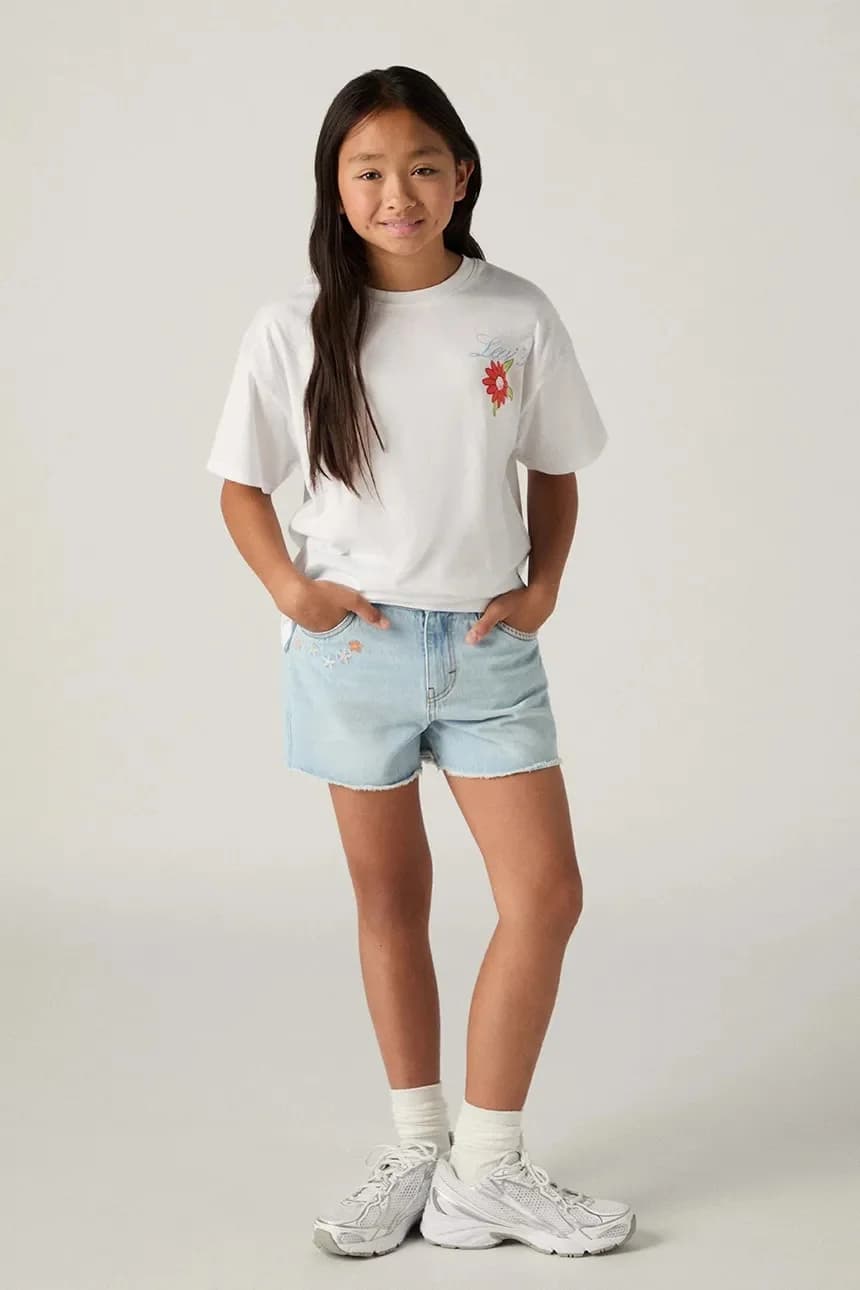 Детские джинсовые шорты CROCHET APPLIQUE A LINE SH