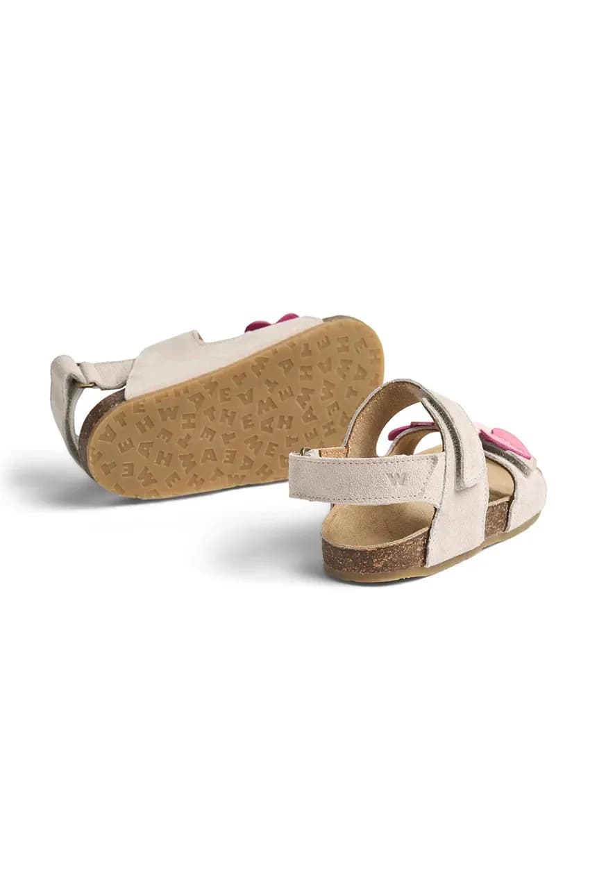 Детские замшевые босоножки на открытой пятке. - фото 3