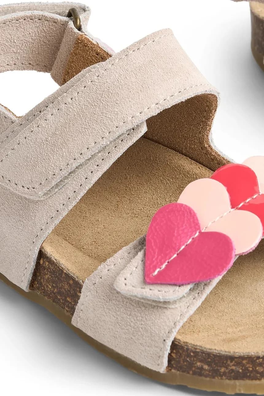 Детские замшевые босоножки на открытой пятке. - фото 4