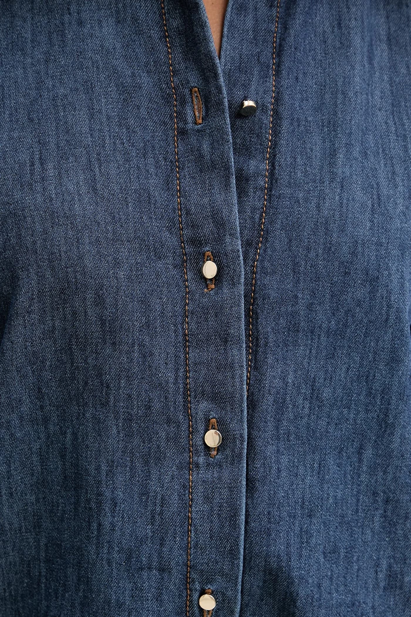 BUSSOLA женская джинсовая рубашка - фото 5