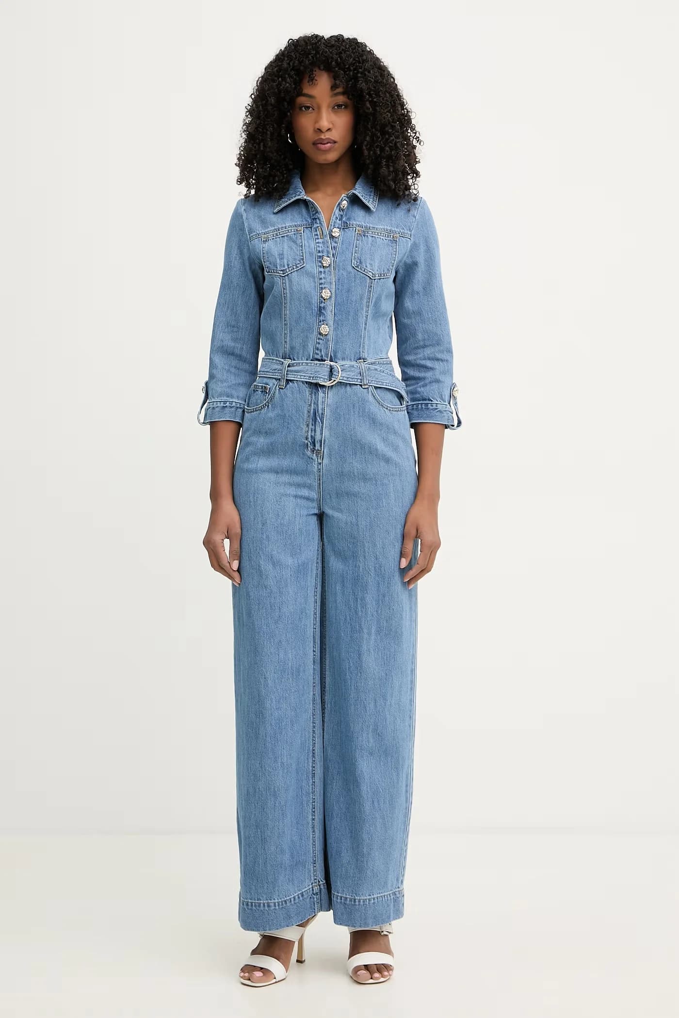 Женский джинсовый комбинезон - фото 2