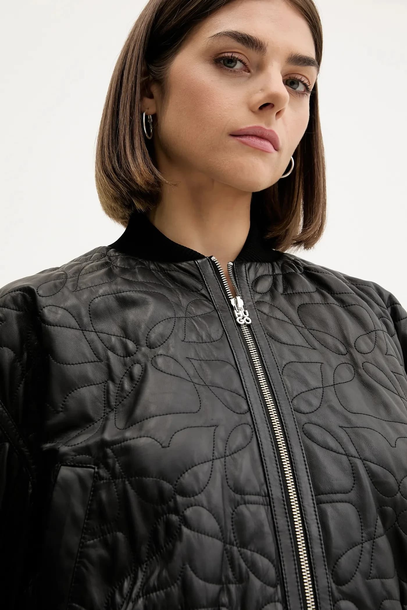 кожаный бомбер Lesana - фото 7