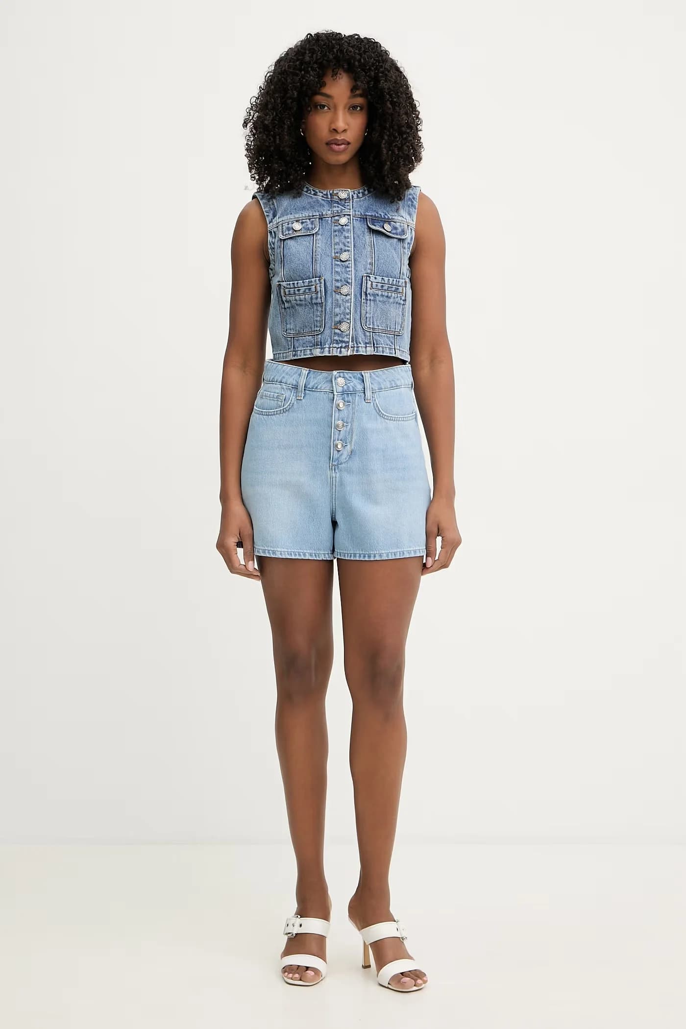 Женский джинсовый жилет - фото 2