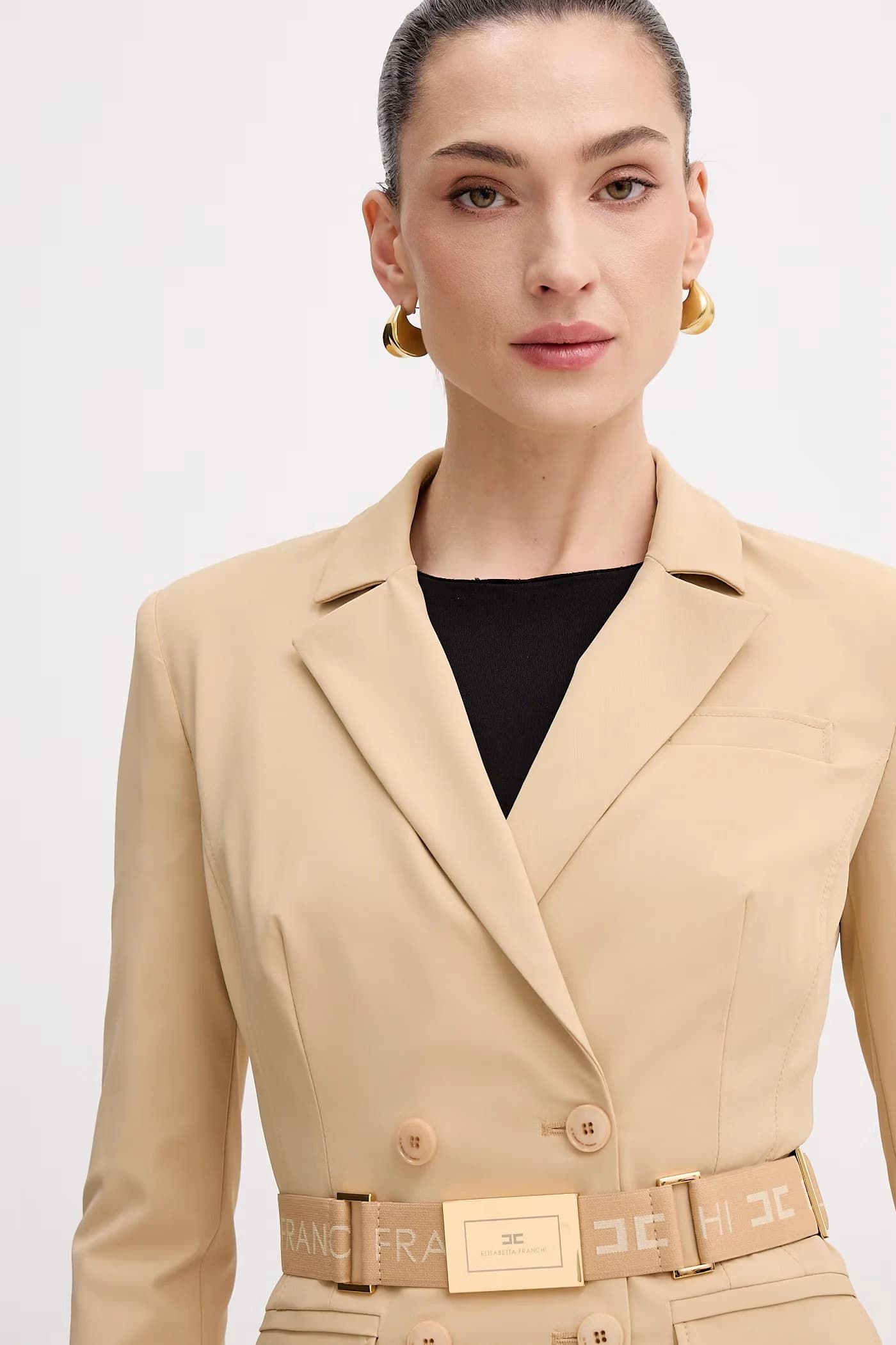 Женский двубортный пиджак - фото 7