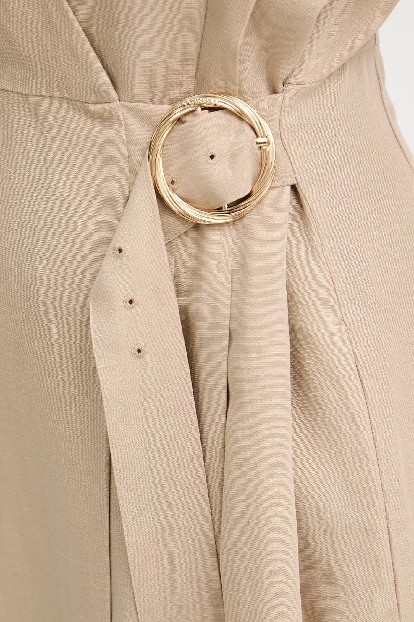 Льняное платье с запахом - фото 9