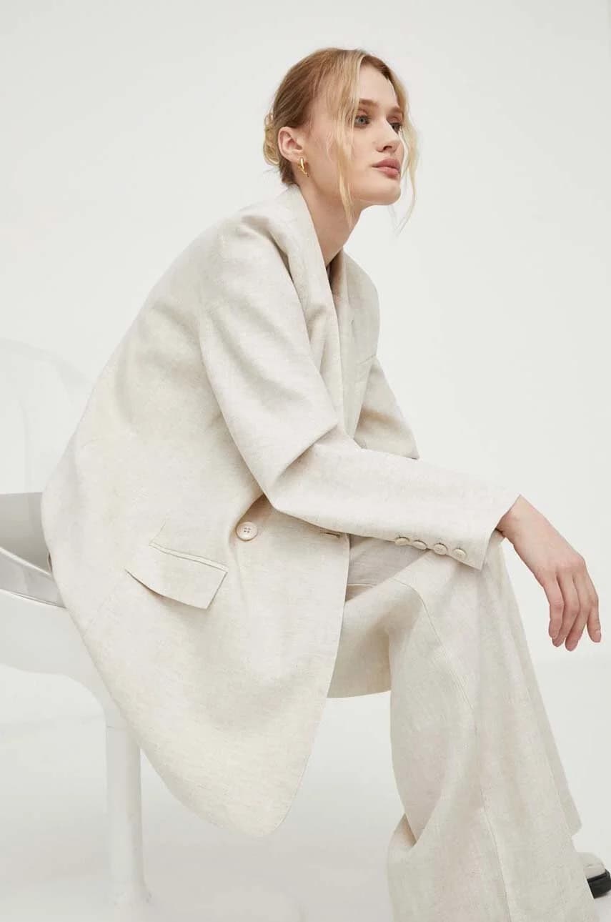 Брюки из смесового льна - фото 3