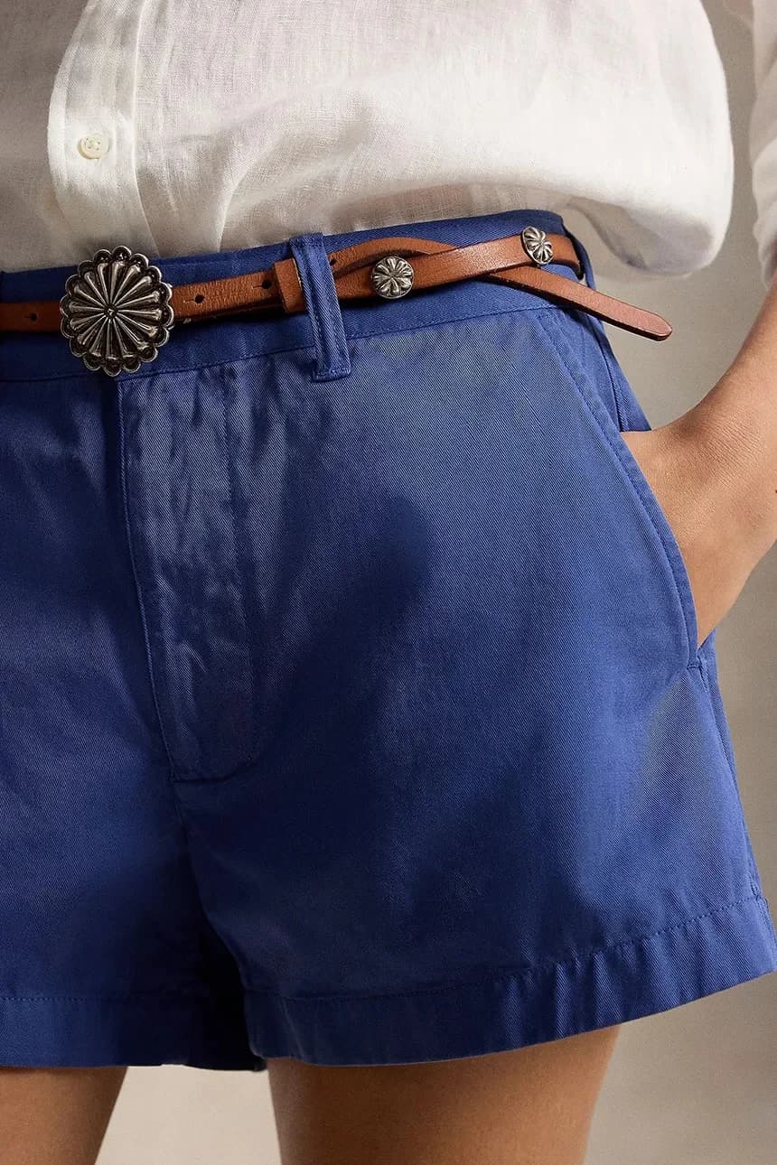 Женские хлопковые шорты-чиносы - фото 4