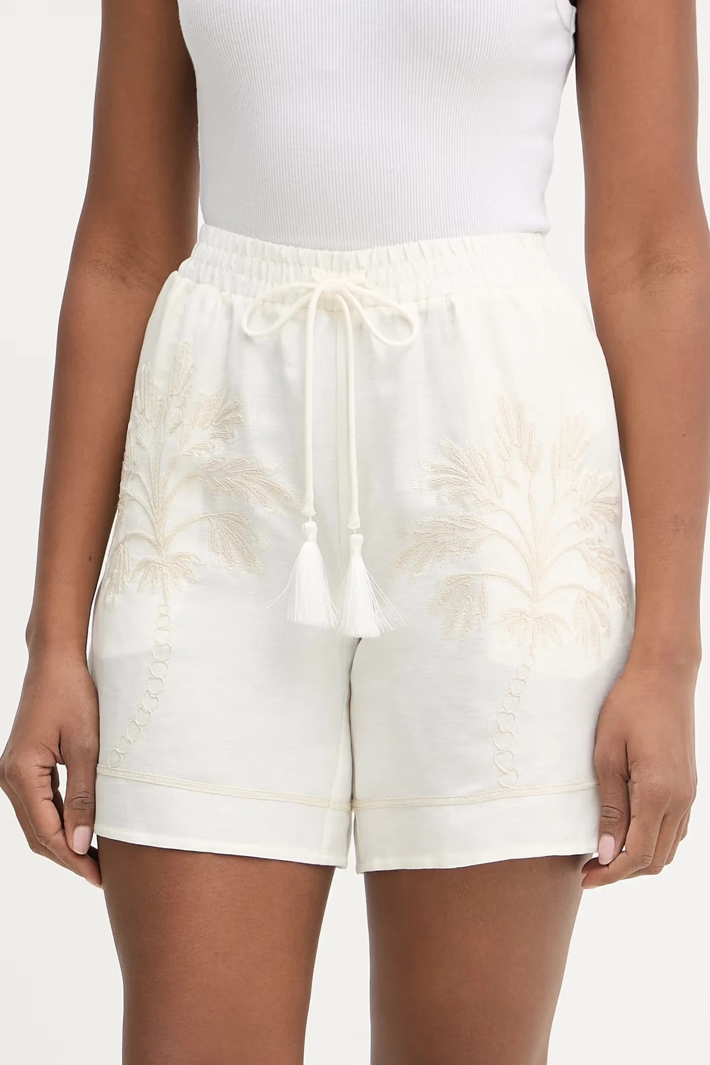 Женские льняные шорты