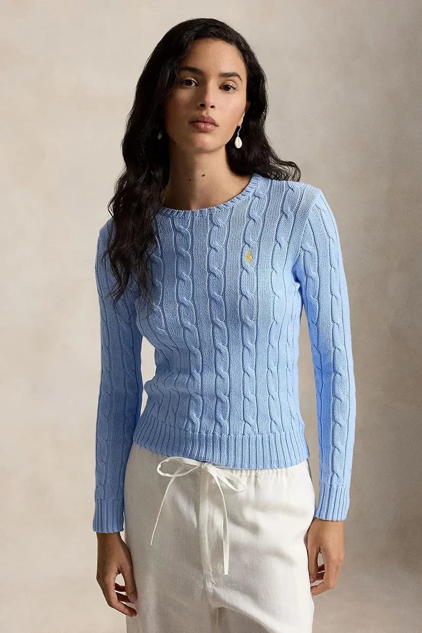 Женский хлопковый свитер PIMA COTTON-LSL-PLO