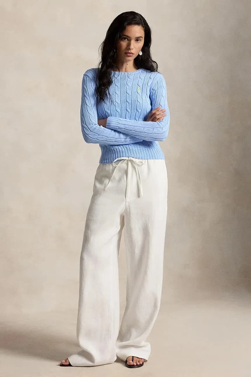 Женский хлопковый свитер PIMA COTTON-LSL-PLO - фото 3