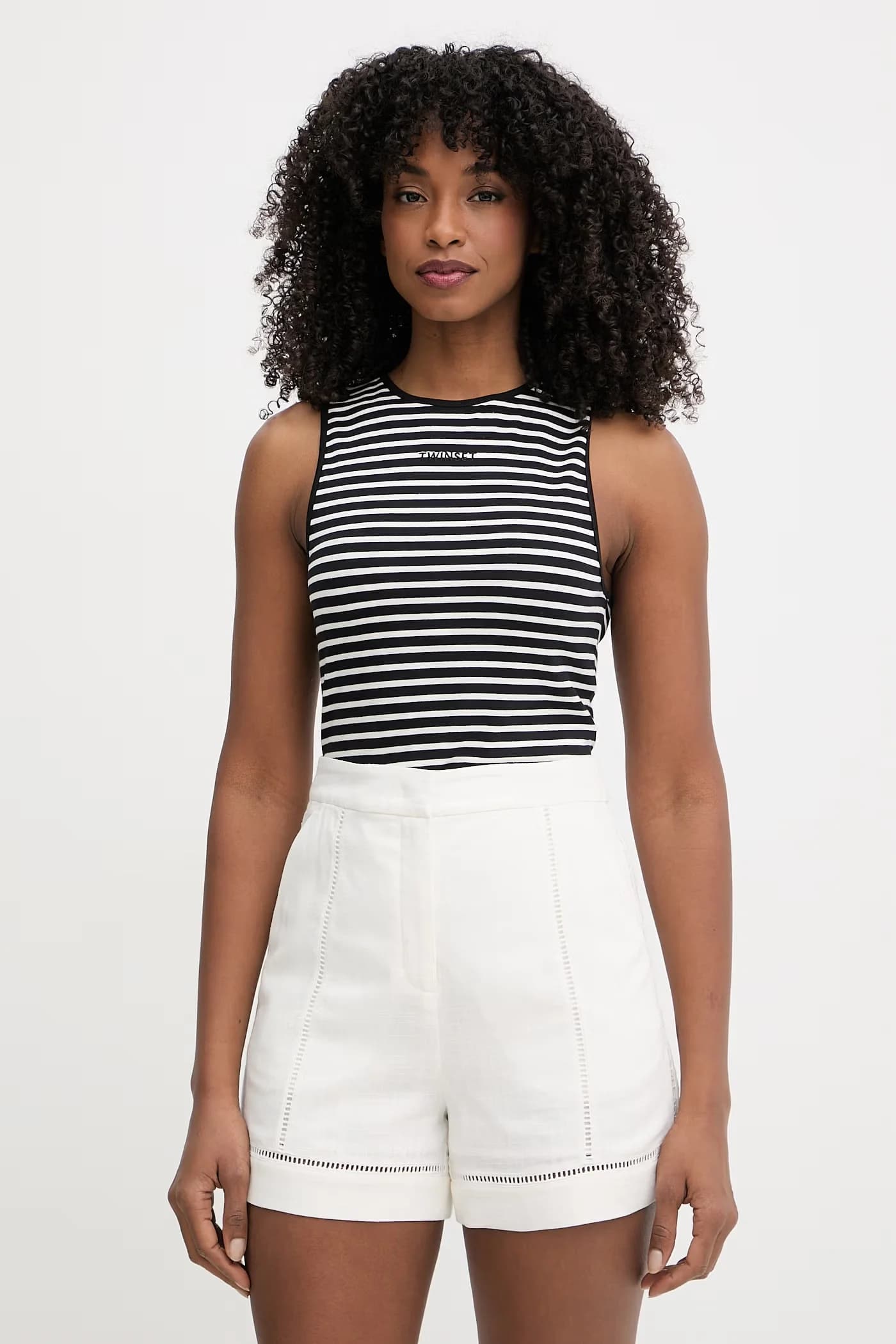 Женский хлопковый топ с эластаном