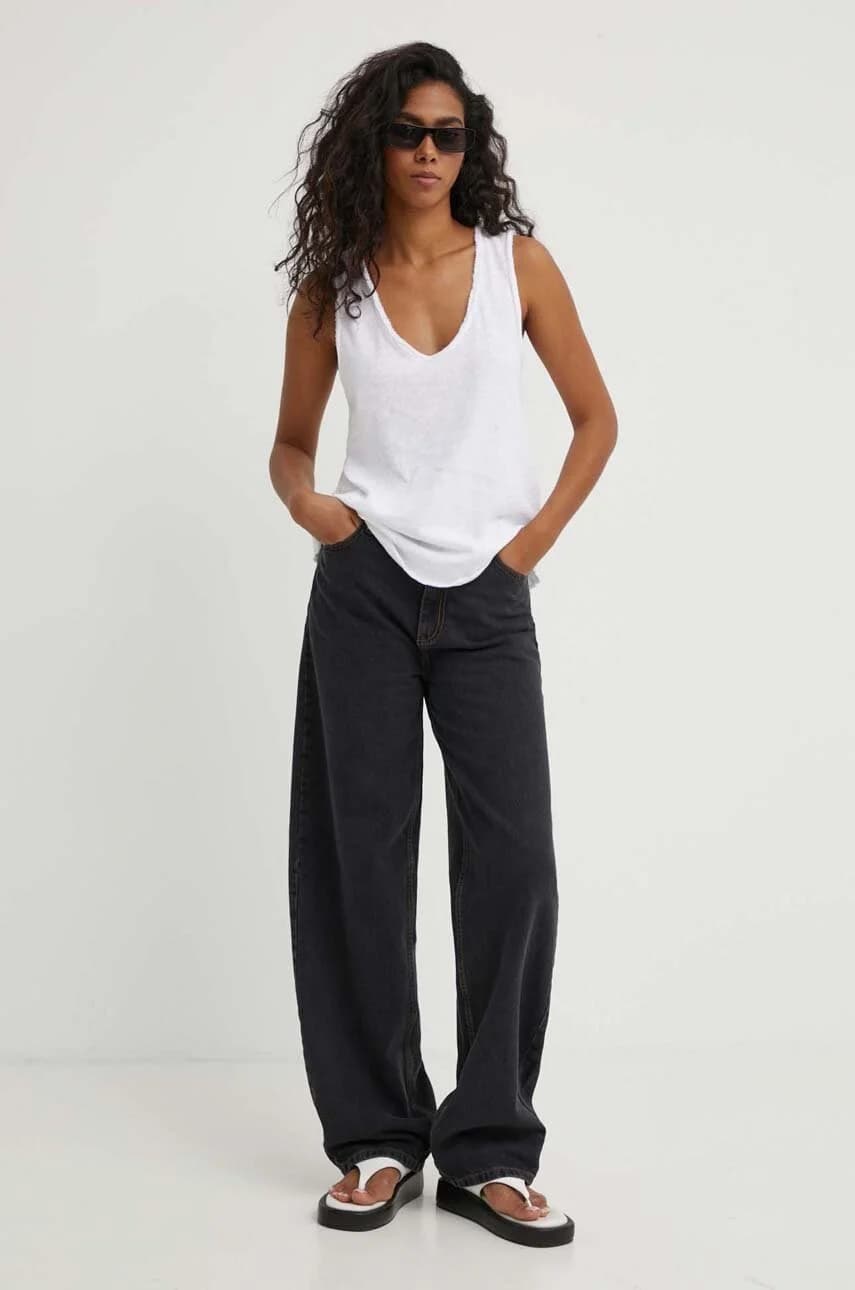 Хлопковый топ DEBARDEUR COL U - фото 2