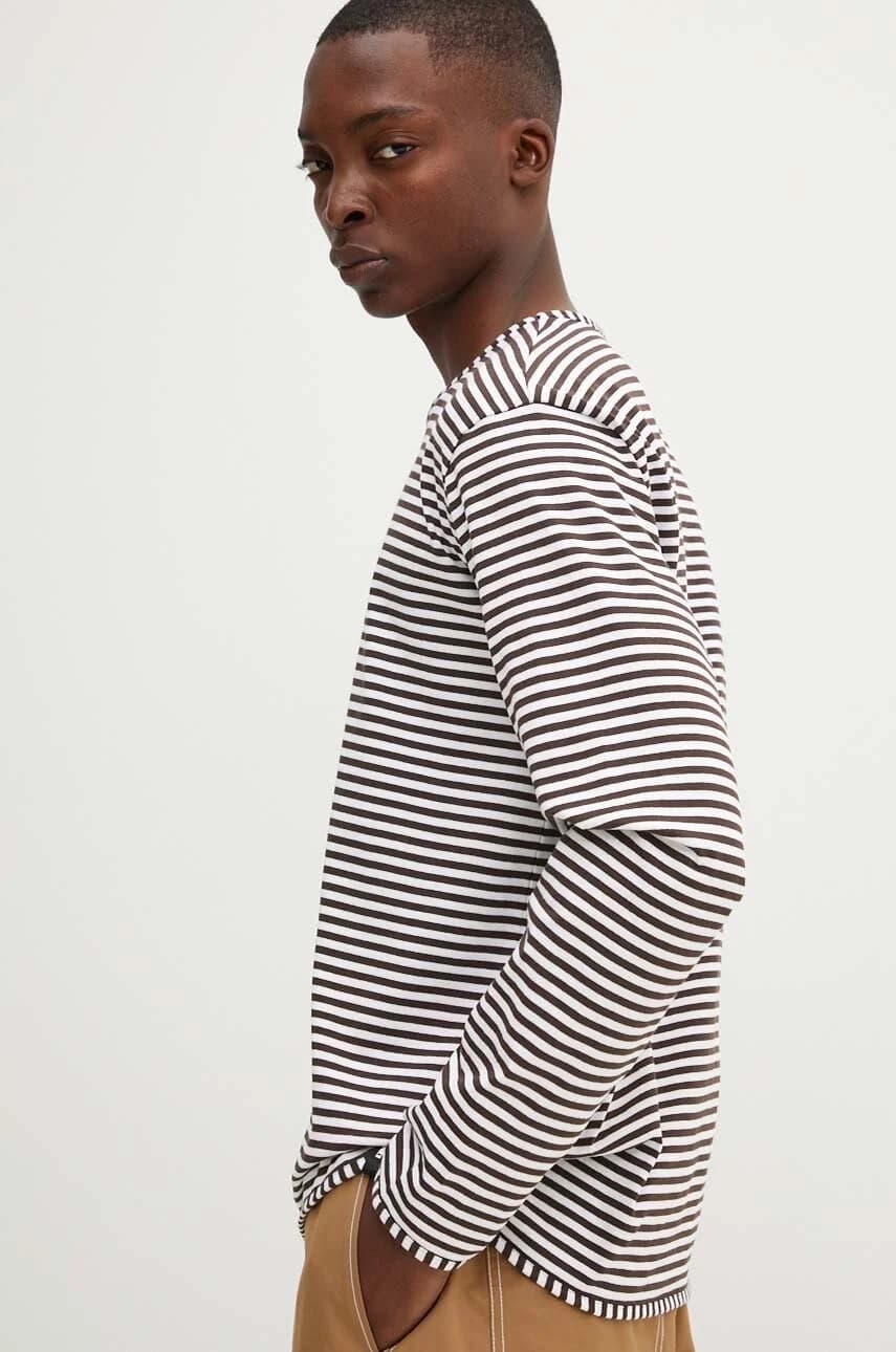 Хлопковая рубашка с длинным рукавом - фото 3