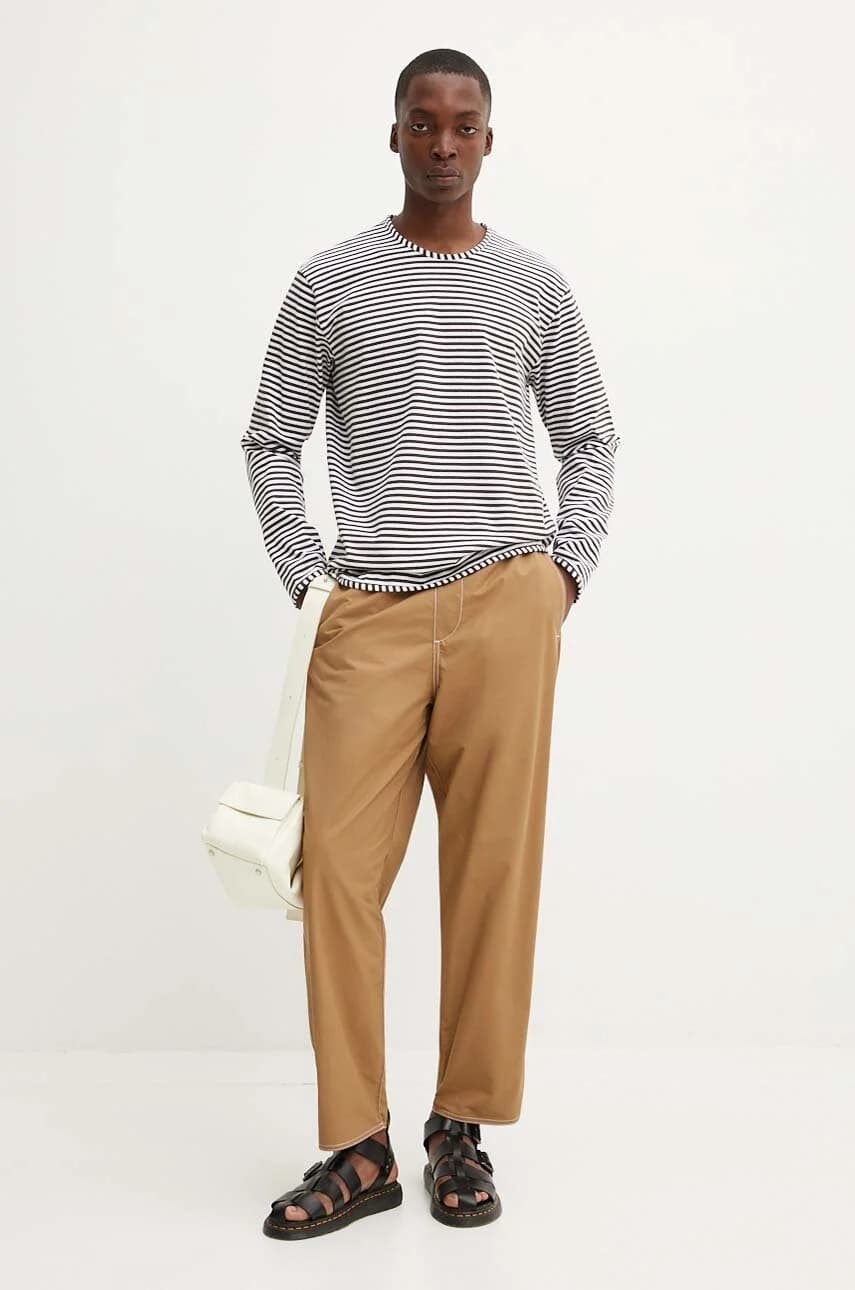 Хлопковая рубашка с длинным рукавом - фото 7