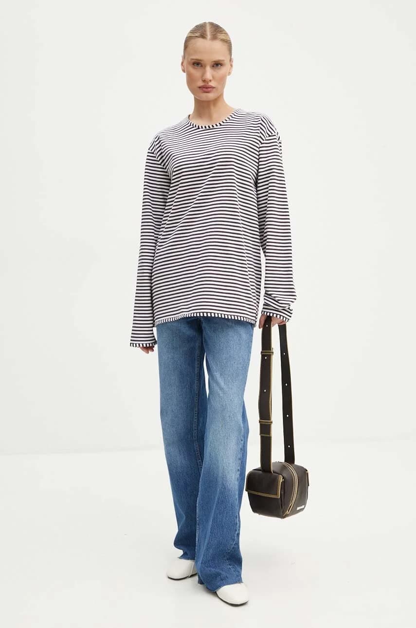 Хлопковая рубашка с длинным рукавом - фото 9