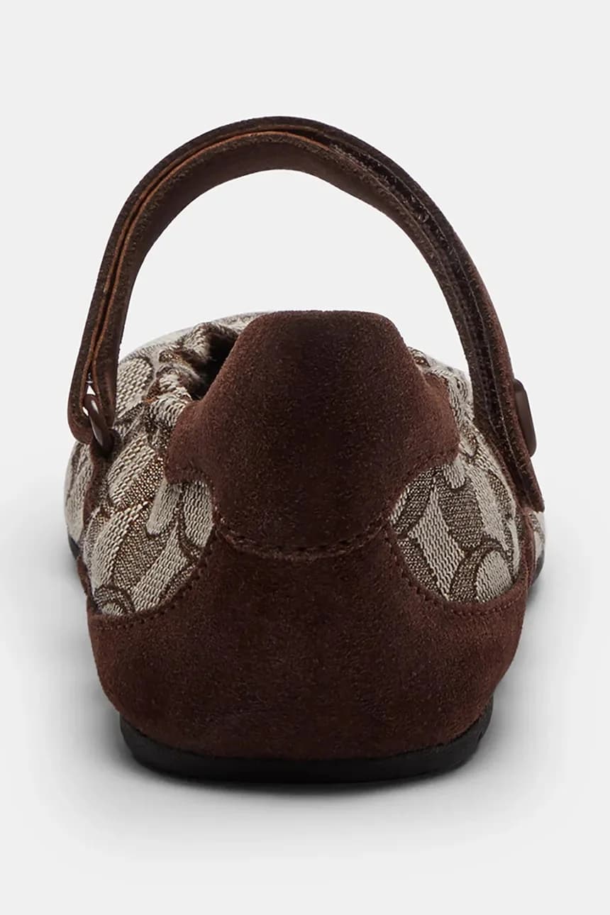 Балетки Coach Кроссовки Mary Jane с фирменным жаккардом - фото 5