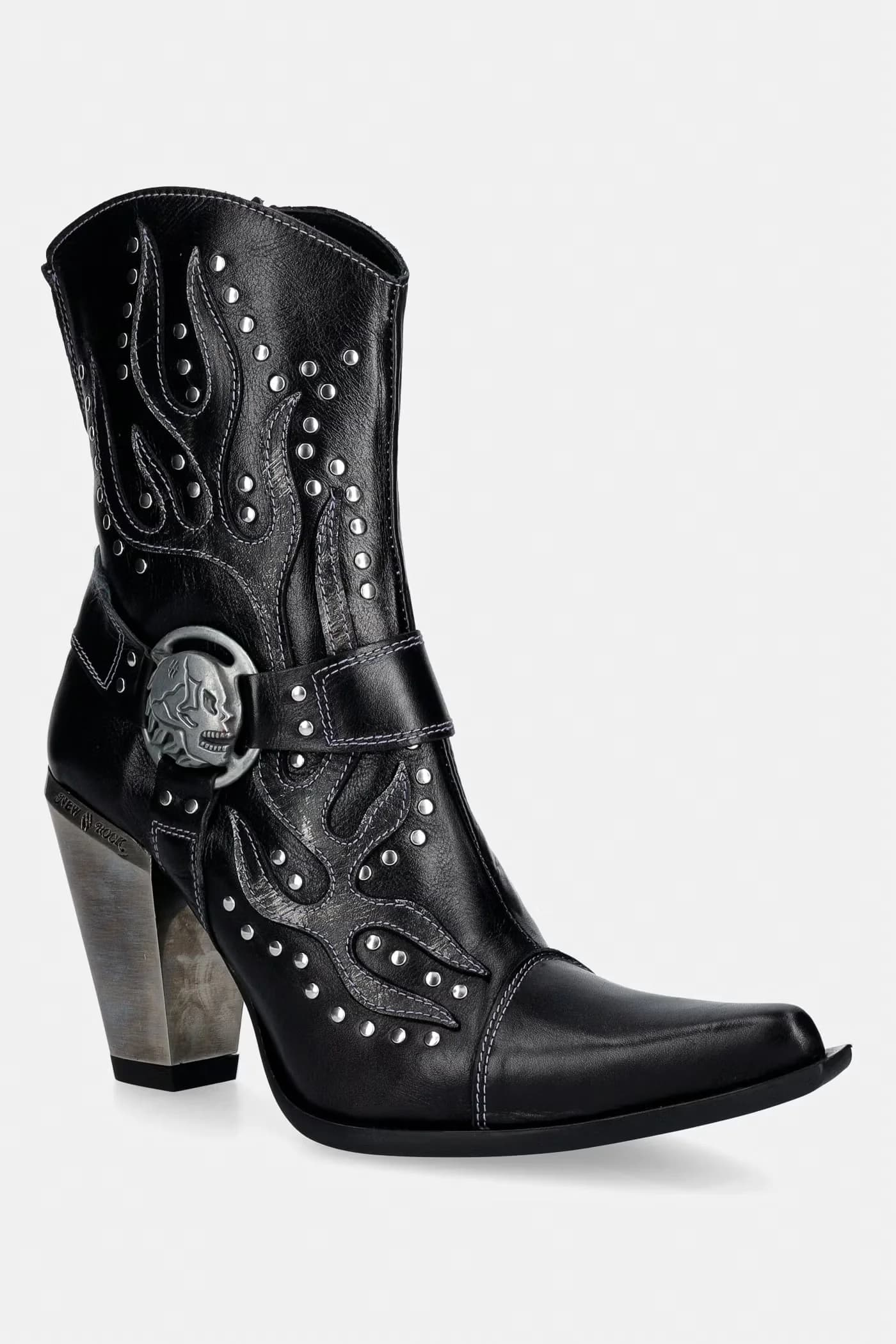 Женские кожаные ботильоны NOMADA NEGRO LUX, BOX PLANE, BULL ACERO