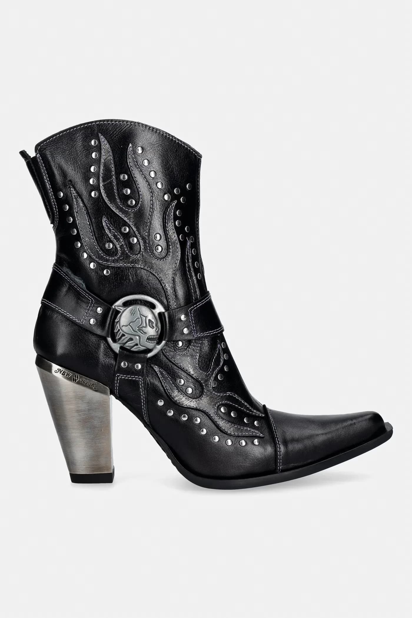 Женские кожаные ботильоны NOMADA NEGRO LUX, BOX PLANE, BULL ACERO - фото 3