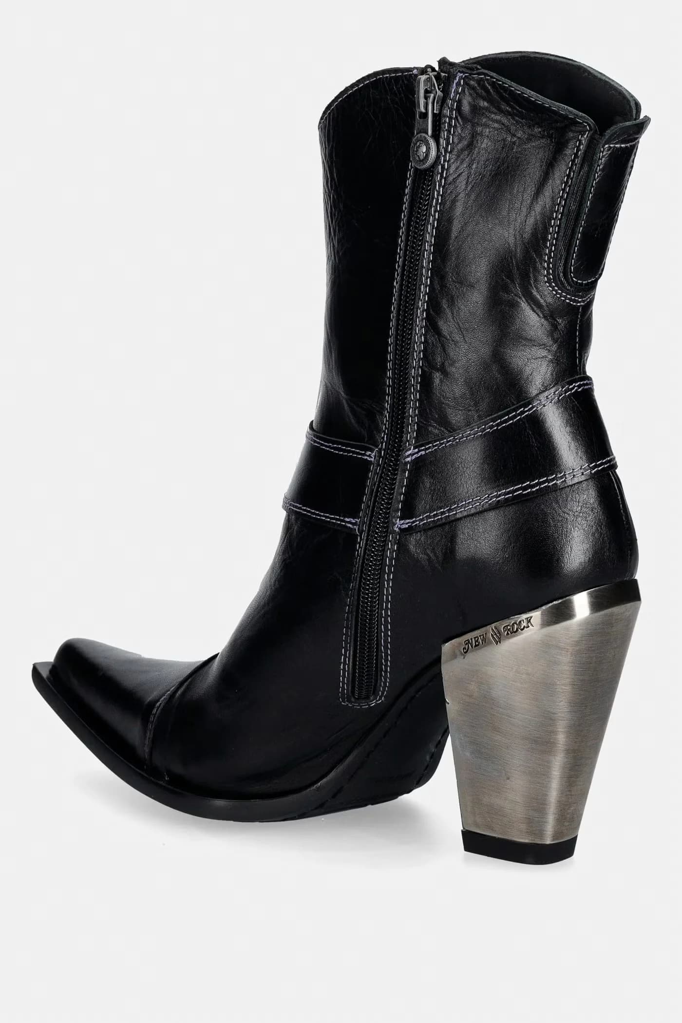Женские кожаные ботильоны NOMADA NEGRO LUX, BOX PLANE, BULL ACERO - фото 5