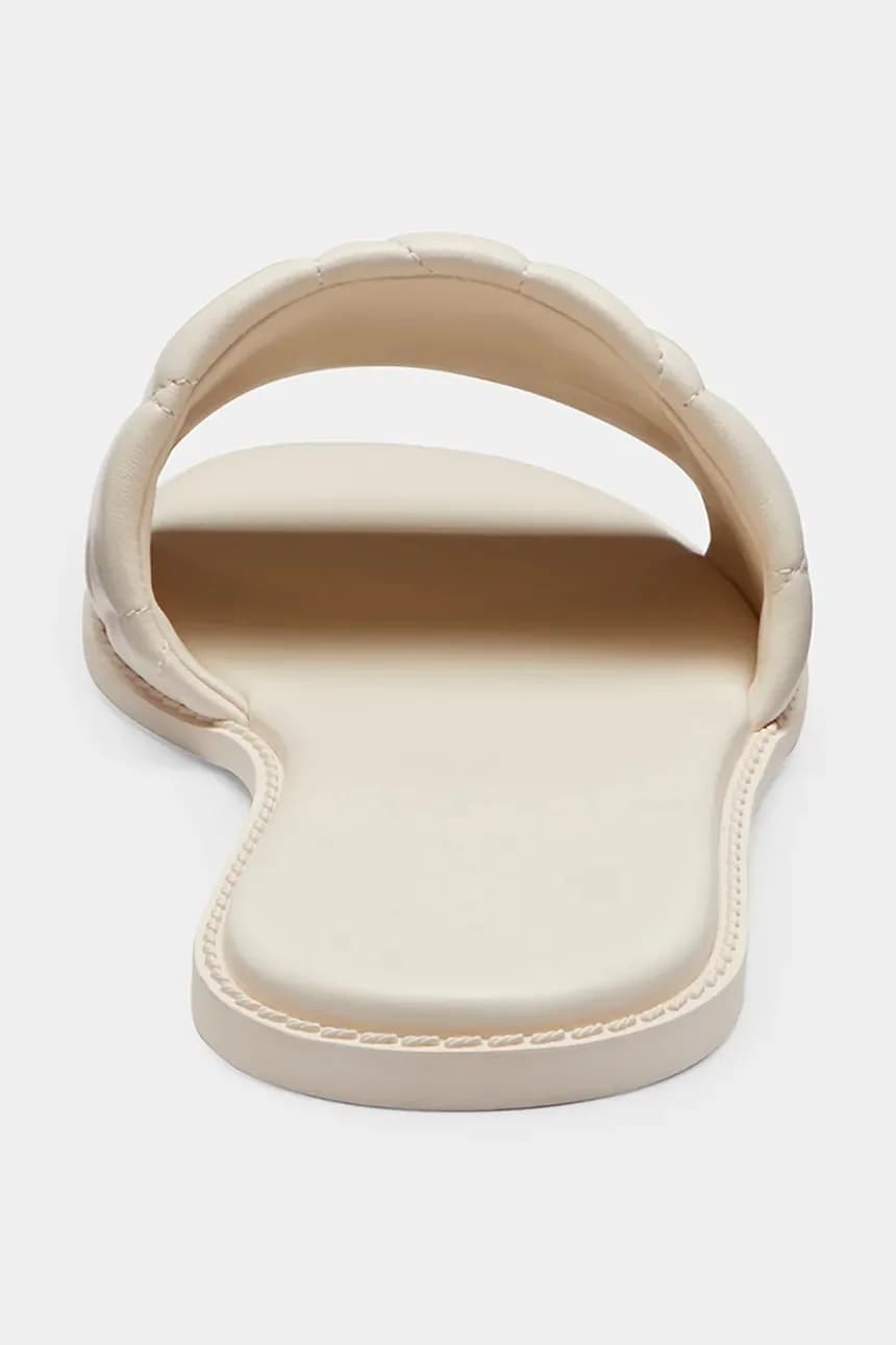 Женские кожаные стеганые сандалии Holly на плоской подошве - фото 3