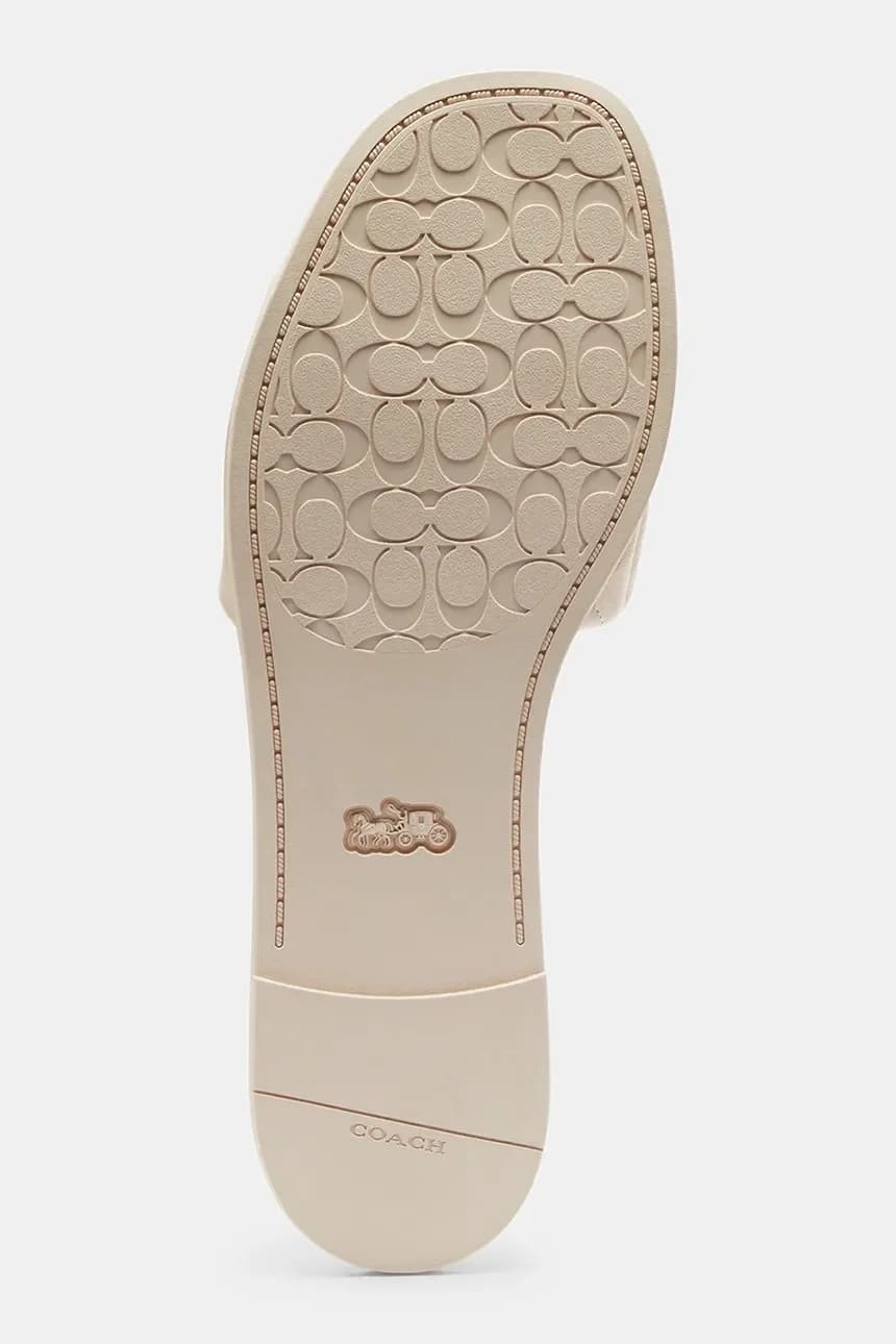 Женские кожаные стеганые сандалии Holly на плоской подошве - фото 5