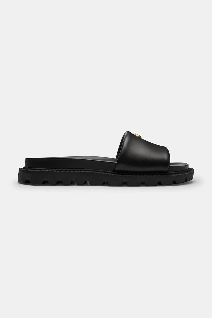 Женские кожаные туфли на плоской подошве Brynn Leather Slide Sandal